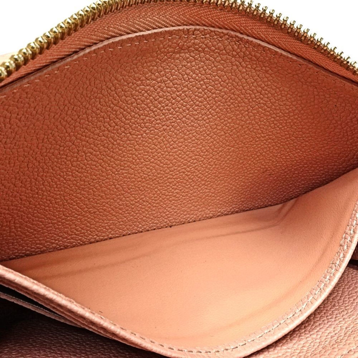 Louis Vuitton Monogram Empreinte Beige Leather Long Wallet (Bi-Fold) (Pre-Owned)