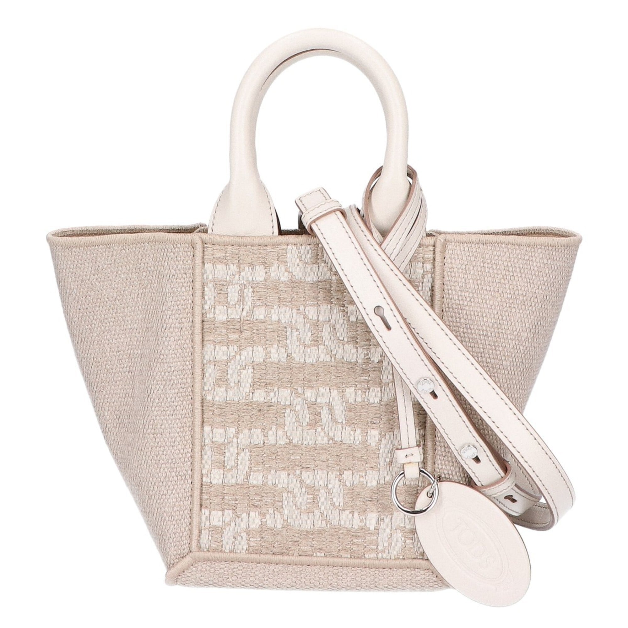 Tod's Beige Linen Tote Bag (Pre-Owned)