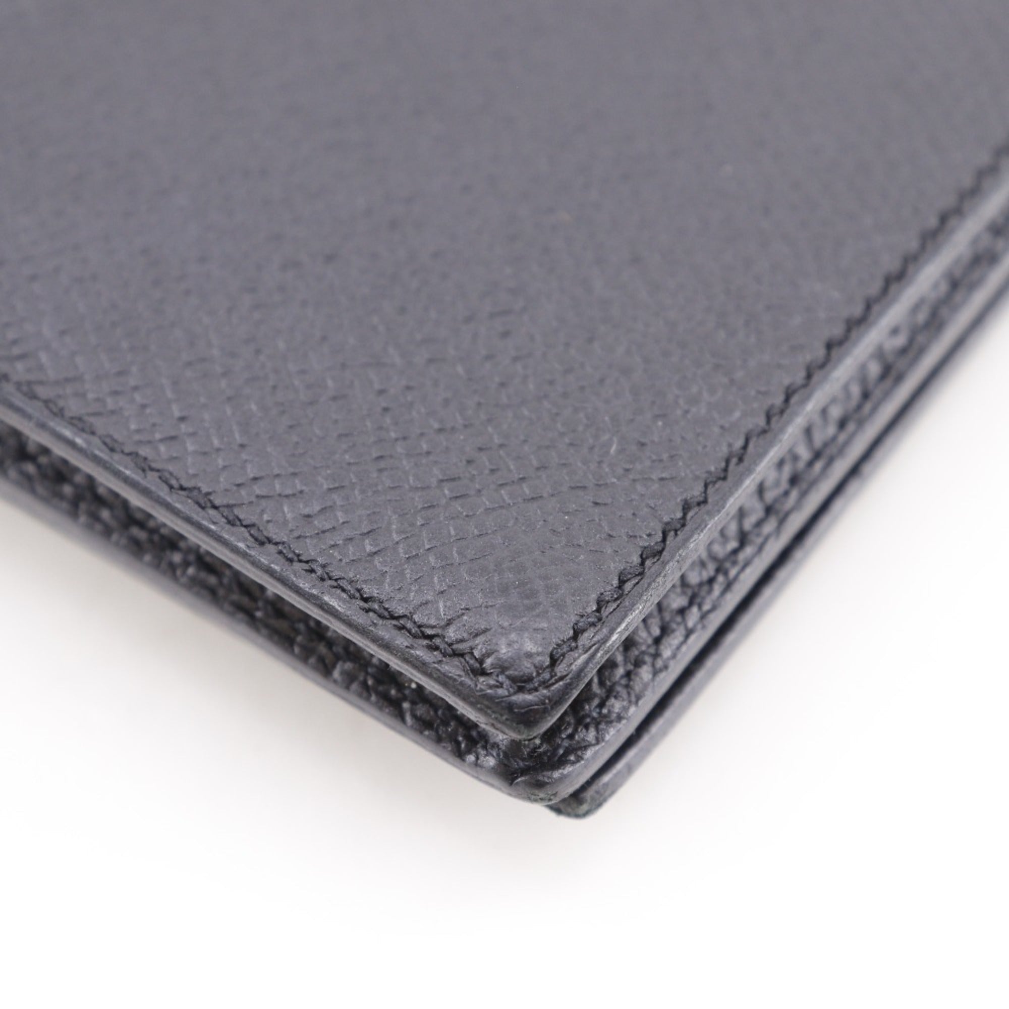 Hermes Black Epsom Leather Long Wallet (Bi-Fold) (Pre-Owned)