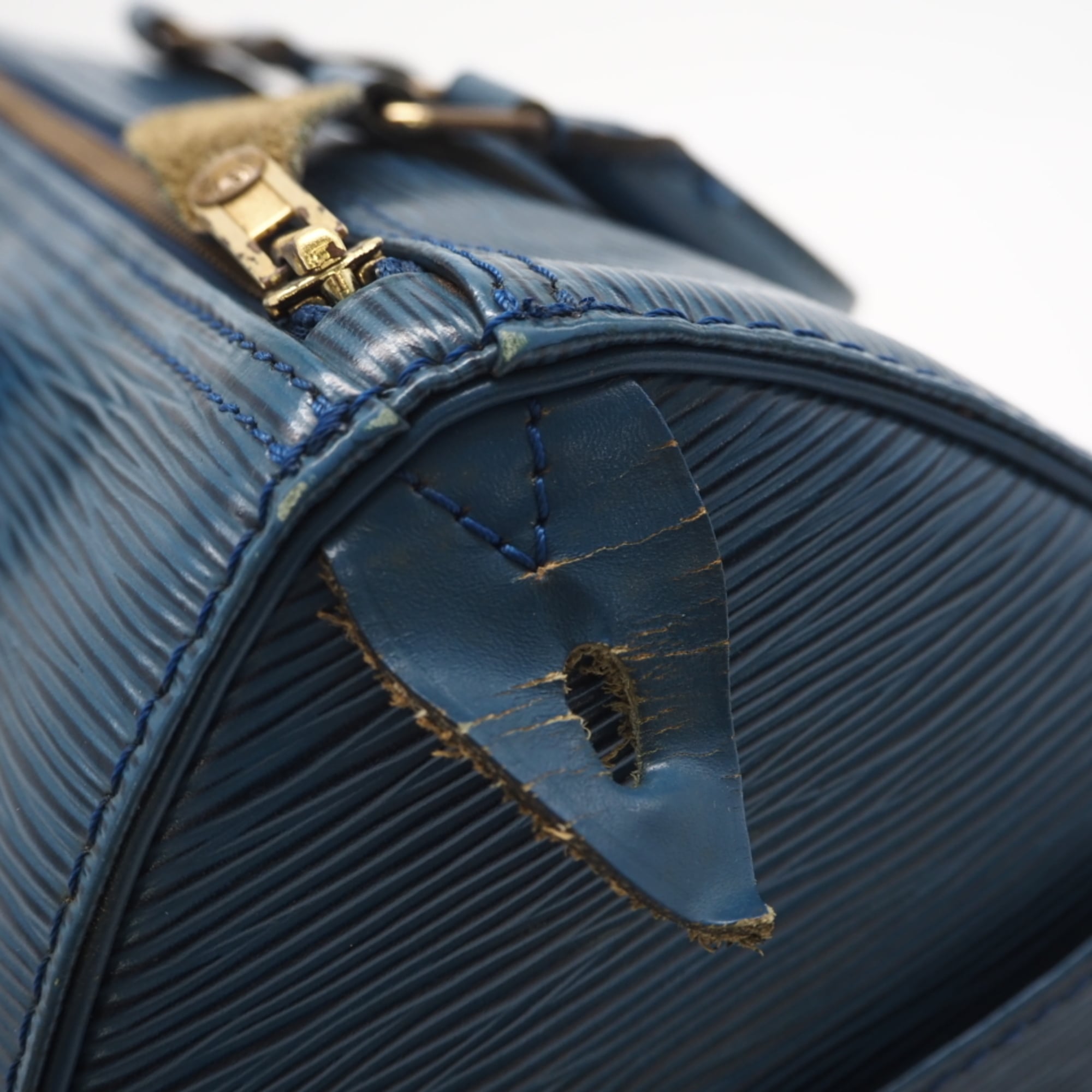 Louis Vuitton Toledo Blue Leather Handbag (Pre-Owned)