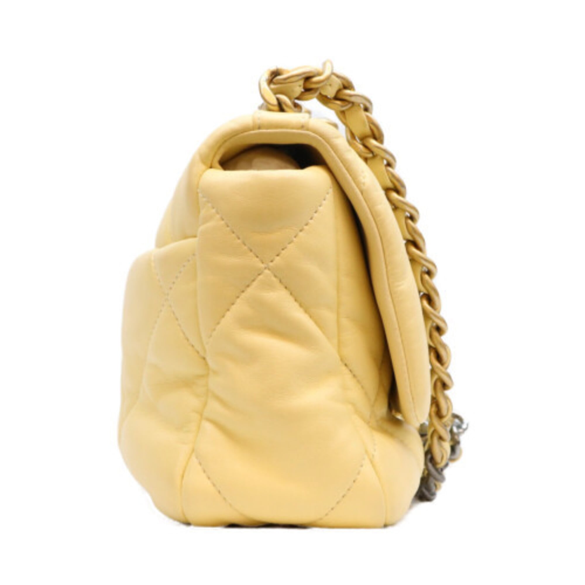 Chanel Yellow Leather Shoulder Bag (Pre-Owned)