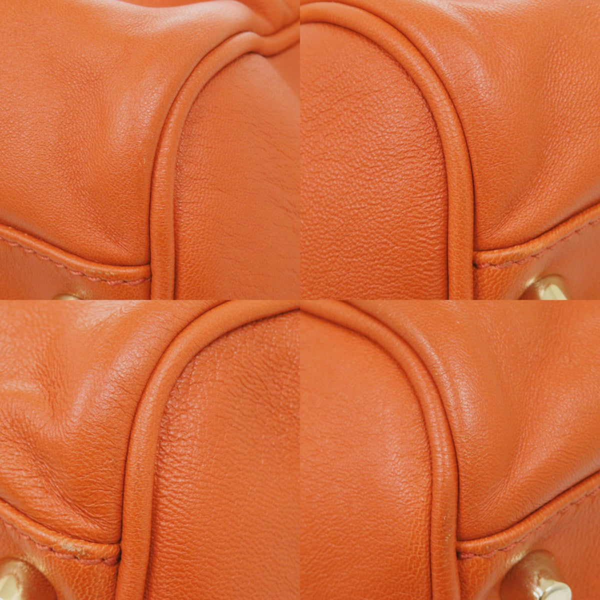 Burberry Orange Leather Tote Bag (Pre-Owned)