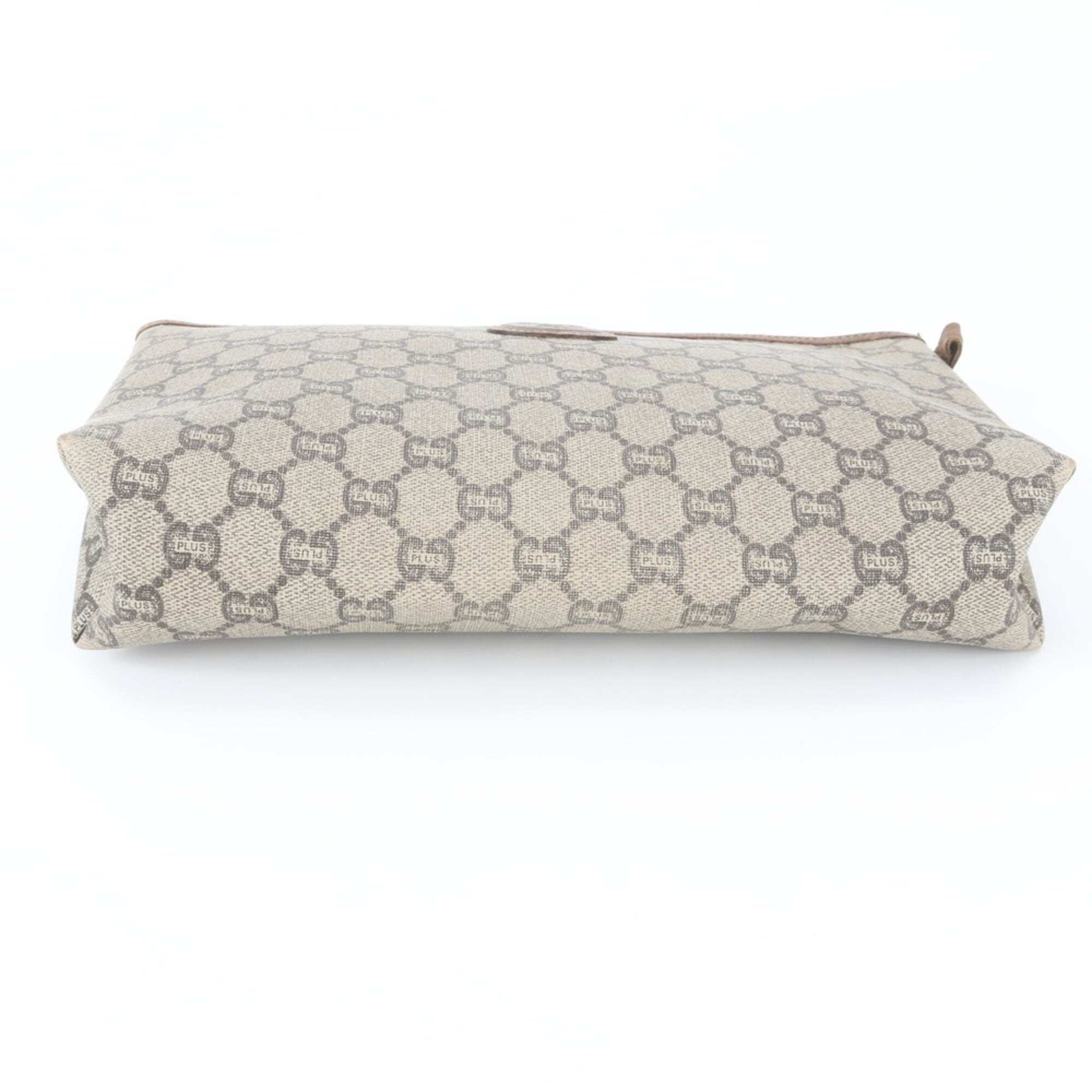 Gucci Gg Plus Beige Brown Gg Plus Handbag Pouch (Pre-Owned)
