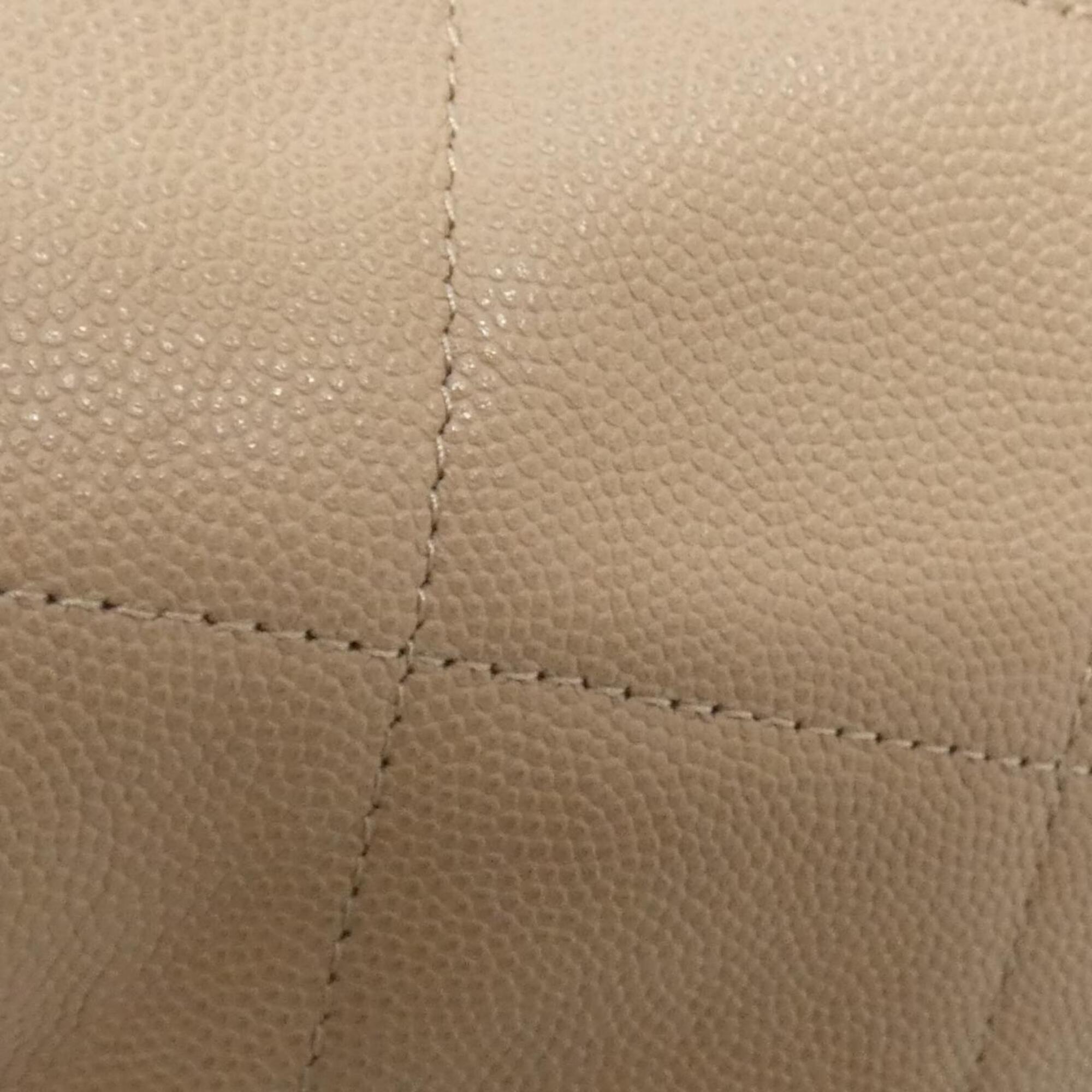 Chanel Beige Grained Calfskin Pouch Shoulder Bag (Pre-Owned)