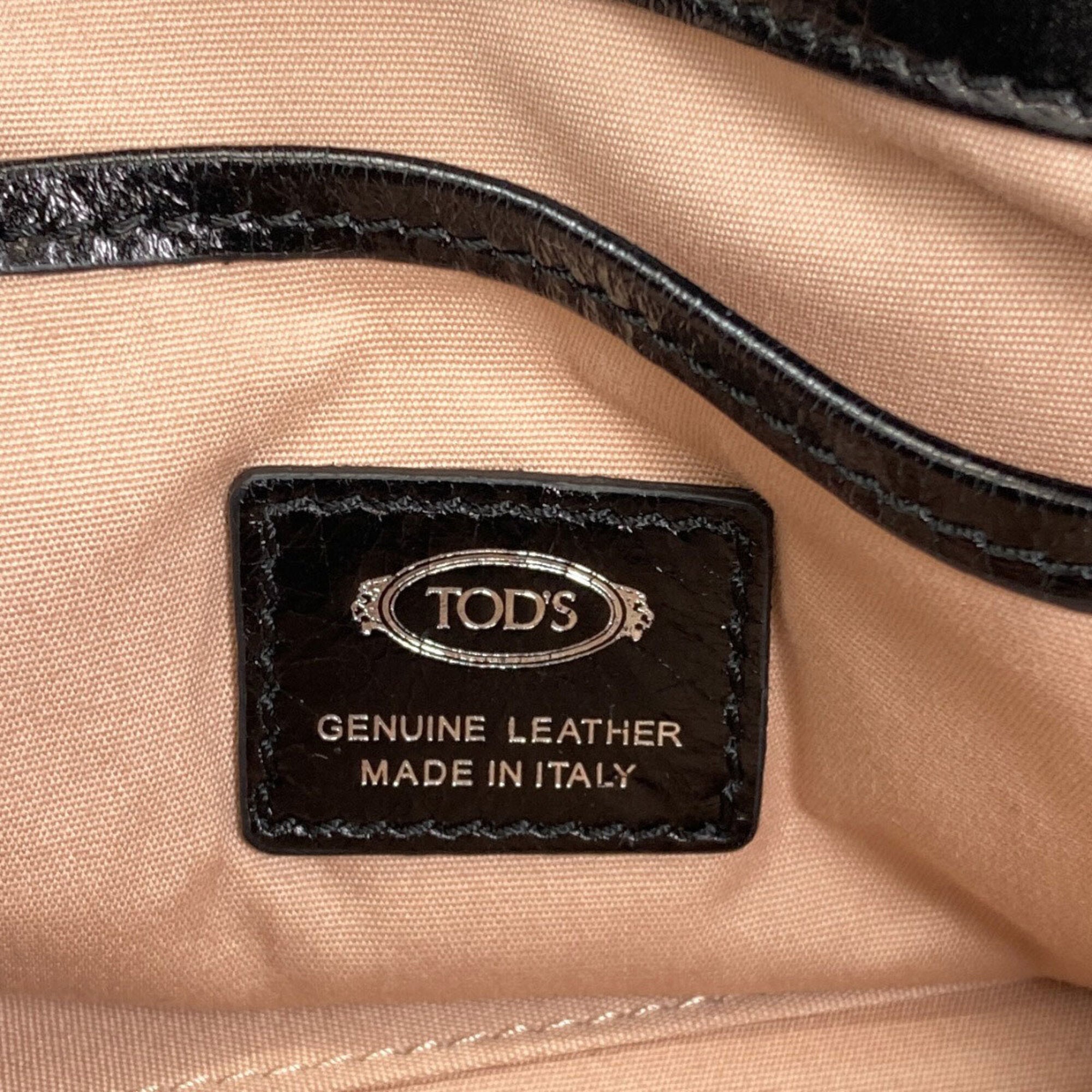 Tod's Black Leather Handbag (Pre-Owned)