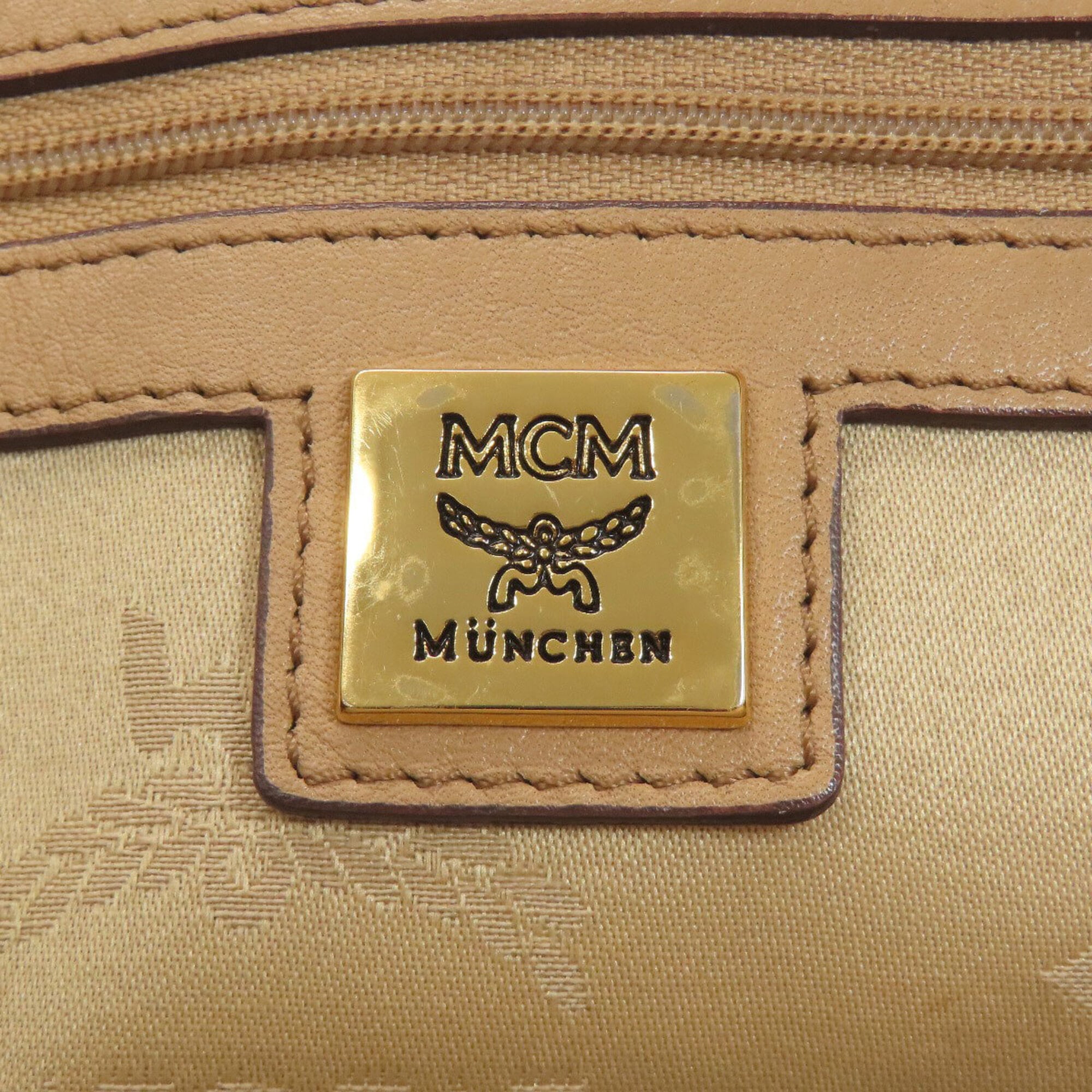 Mcm Beige Pvc Backpack (Pre-Owned)