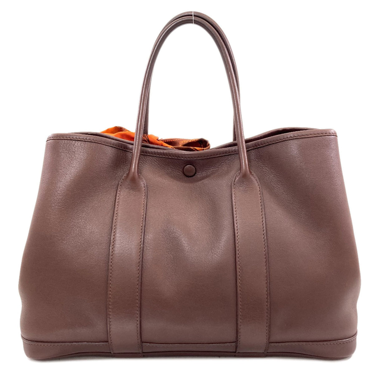 Hermes Garden Brown Swift Leather Handbag (Pre-Owned)