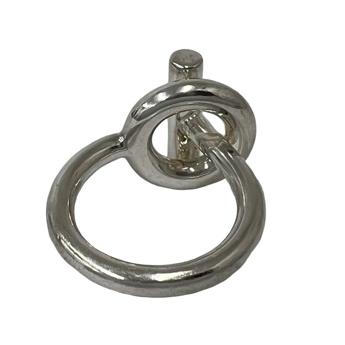 Hermes Silver Silver 925 Band Ring (Pre-Owned)