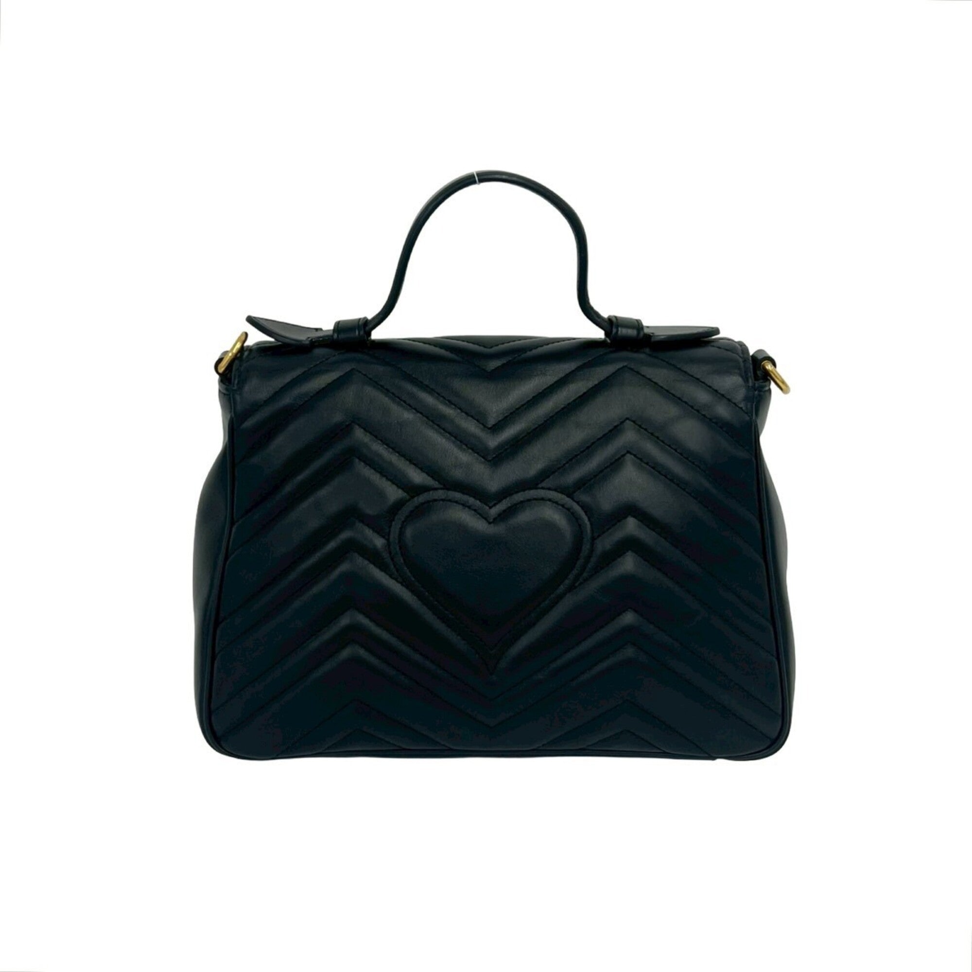 Gucci Black Leather Handbag Pochette Shoulder Bag (Pre-Owned)