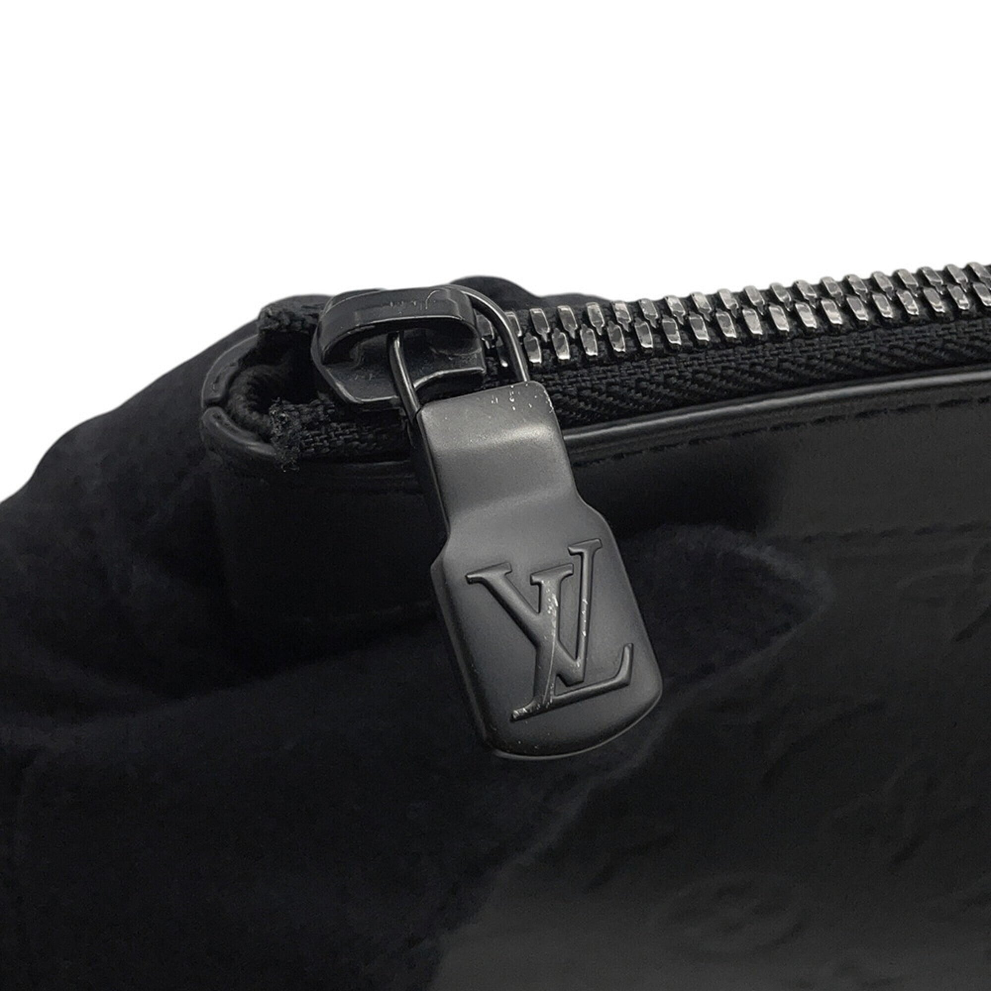 Louis Vuitton Noir Monogram Shadow Clutch Bag Handbag Pochette (Pre-Owned)