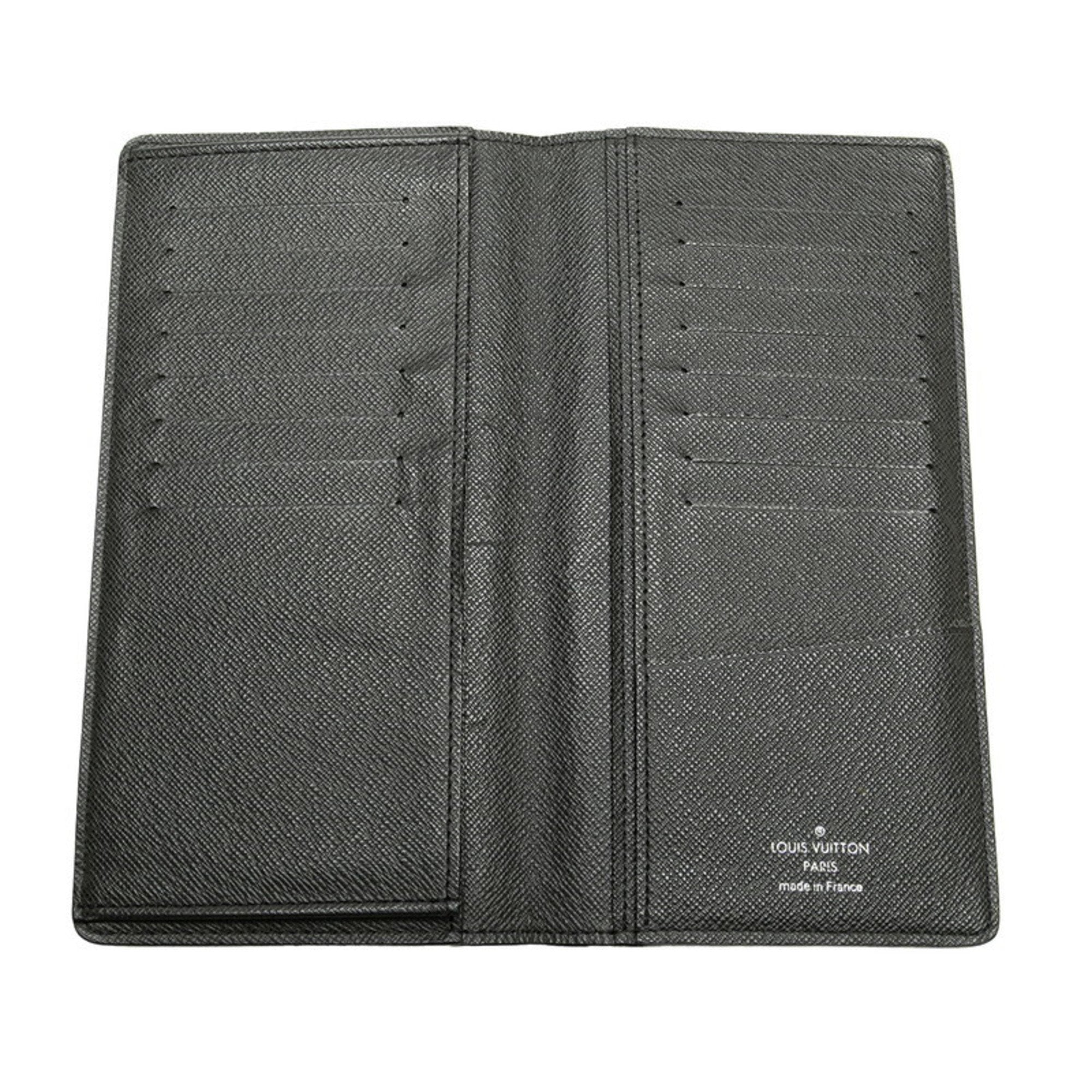 Louis Vuitton Taiga Black Noir Taiga Leather Coin Purse/Coin Case (Pre-Owned)