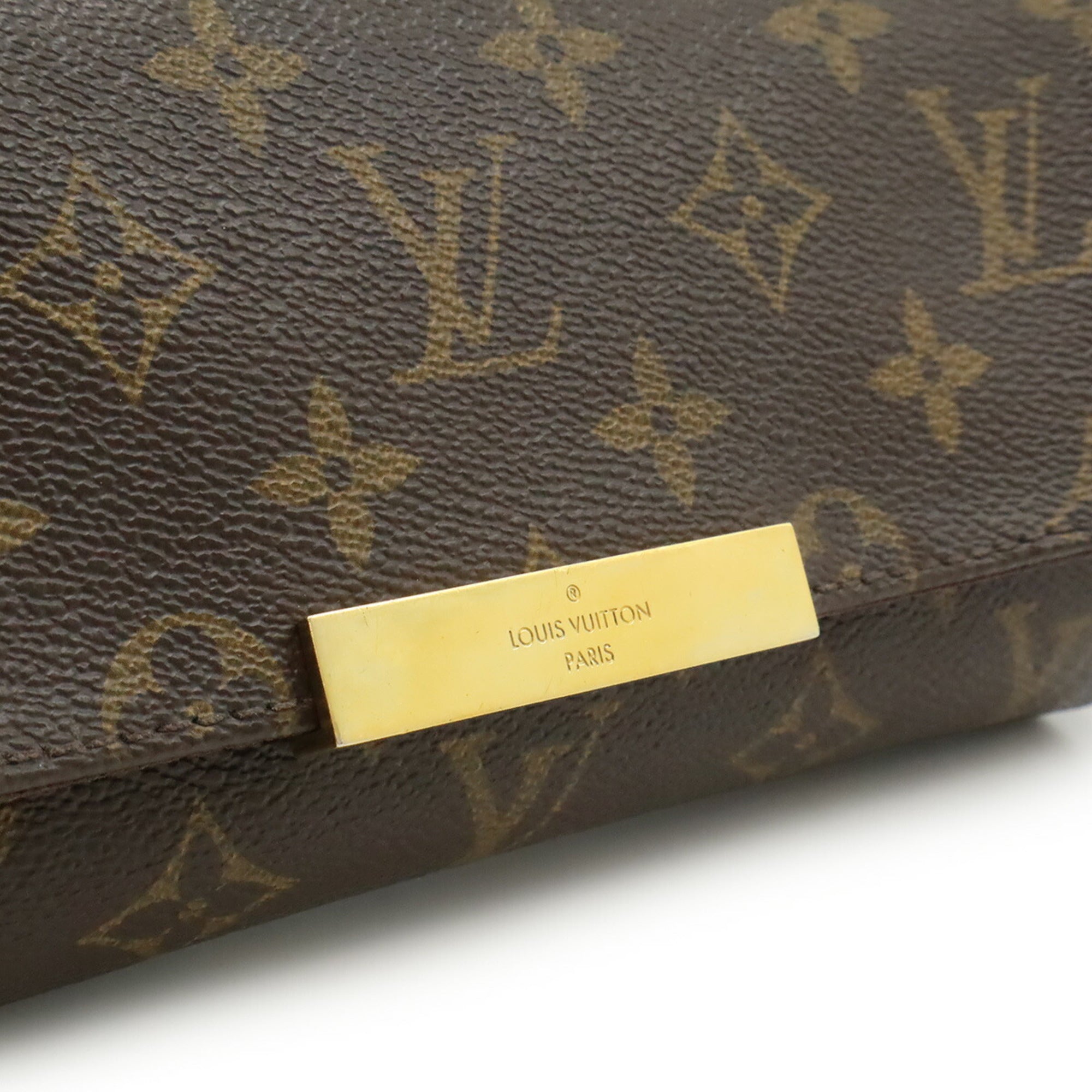 Louis Vuitton Brown Canvas Clutch Bag Pouch Shoulder Bag (Pre-Owned)
