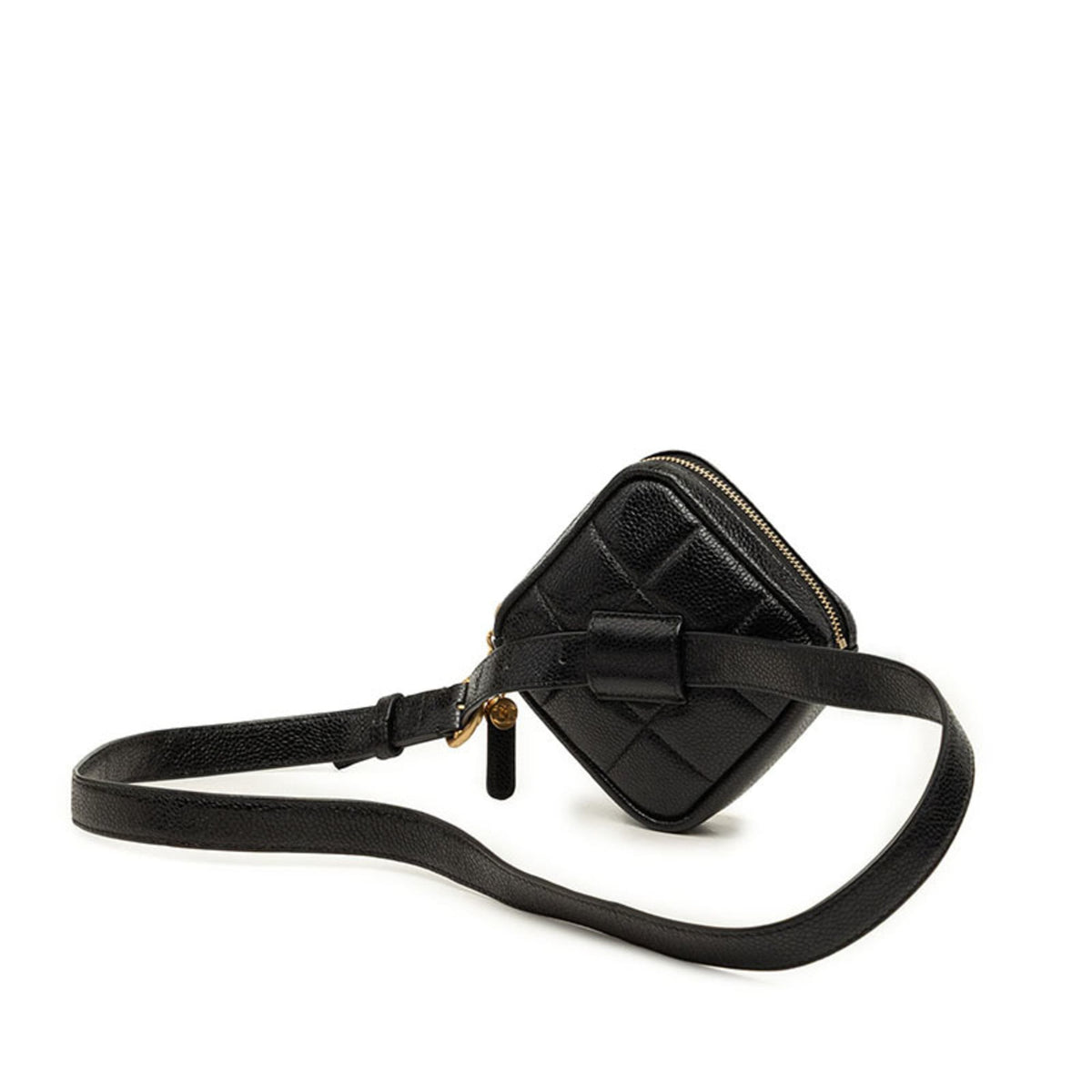 Chanel Black Grained Calfskin Fanny Pack (Pre-Owned)