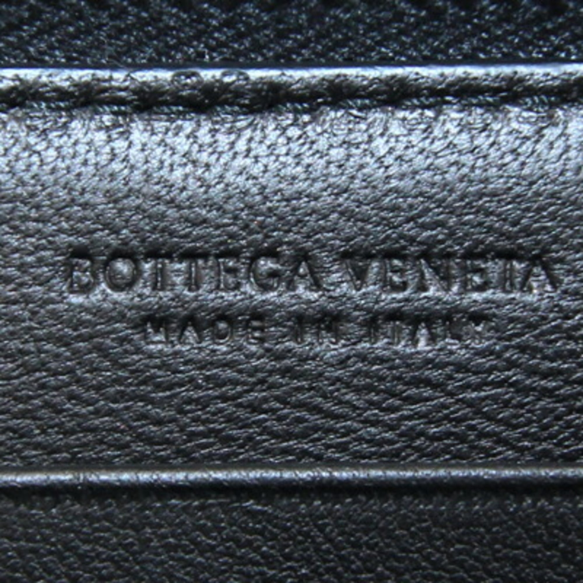 Bottega Veneta Black Leather Long Wallet (Bi-Fold) (Pre-Owned)