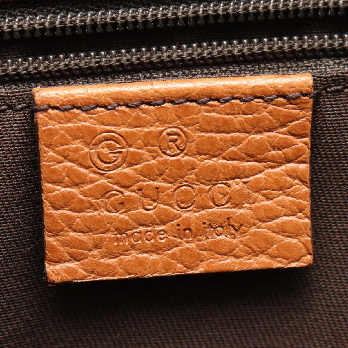 Gucci Brown Leather Handbag Tote Bag (Pre-Owned)