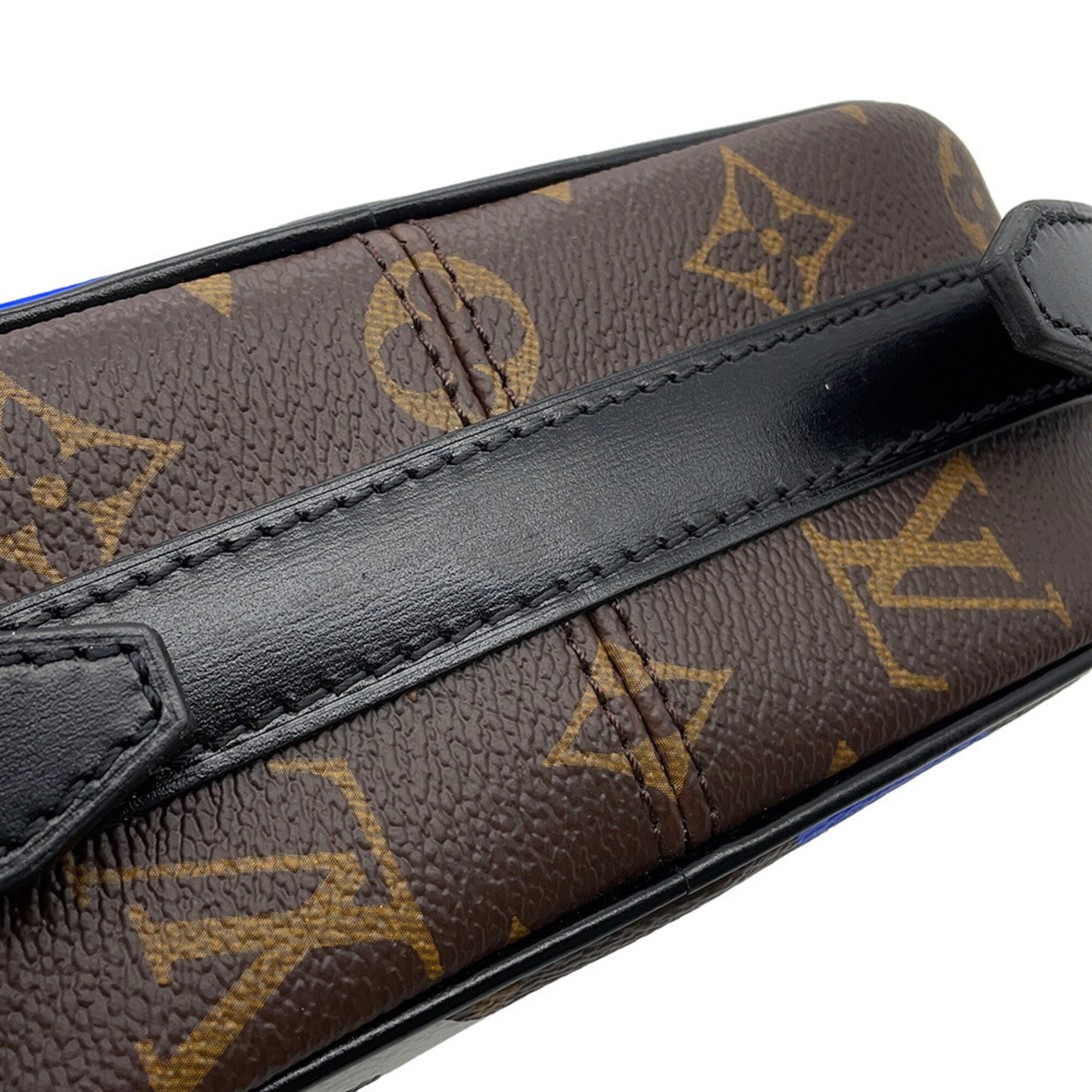 Louis Vuitton Monogram Black Blue Noir White Monogram Handbag Shoulder Bag (Pre-Owned)