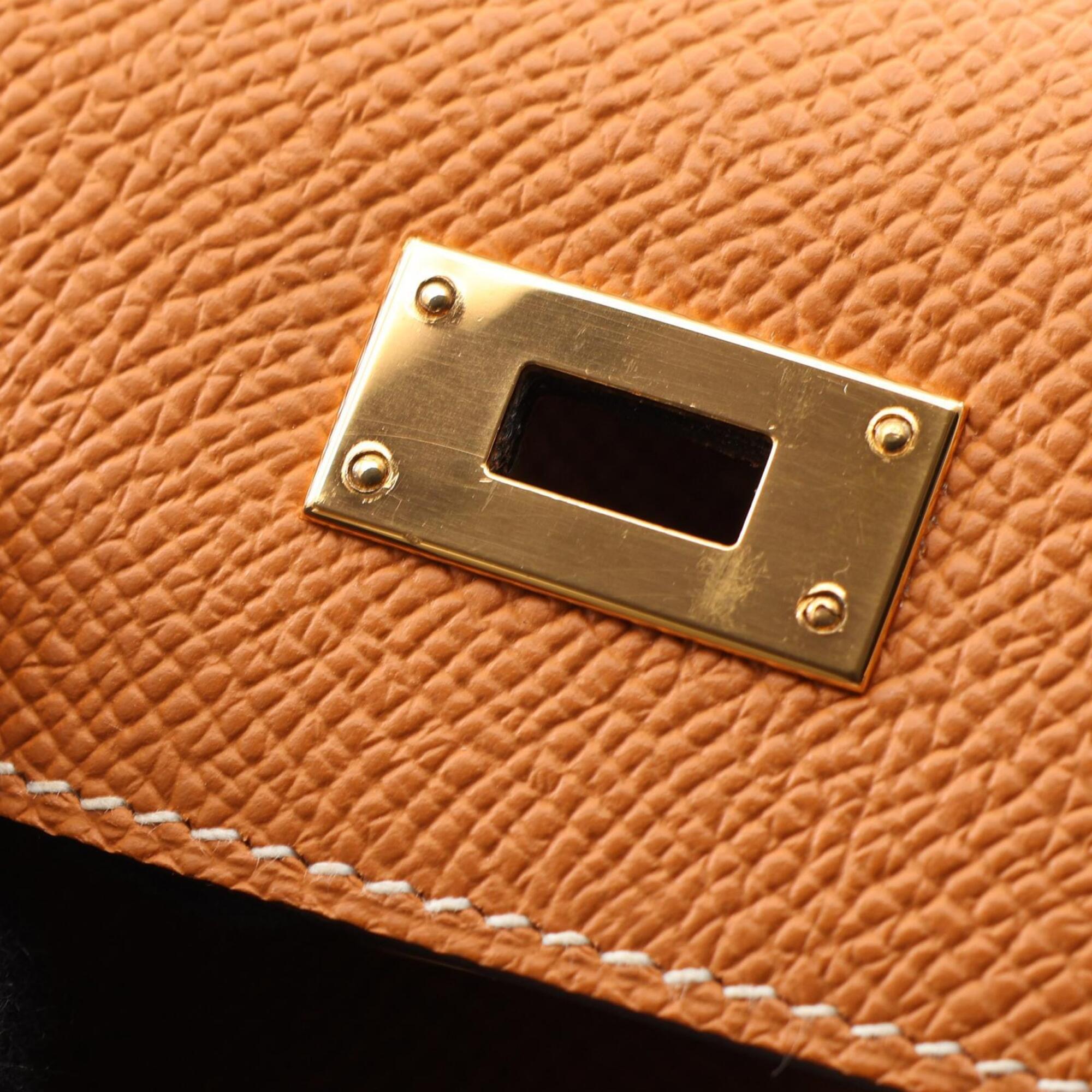 Hermes Brown Epsom Leather Handbag Shoulder Bag (Pre-Owned)