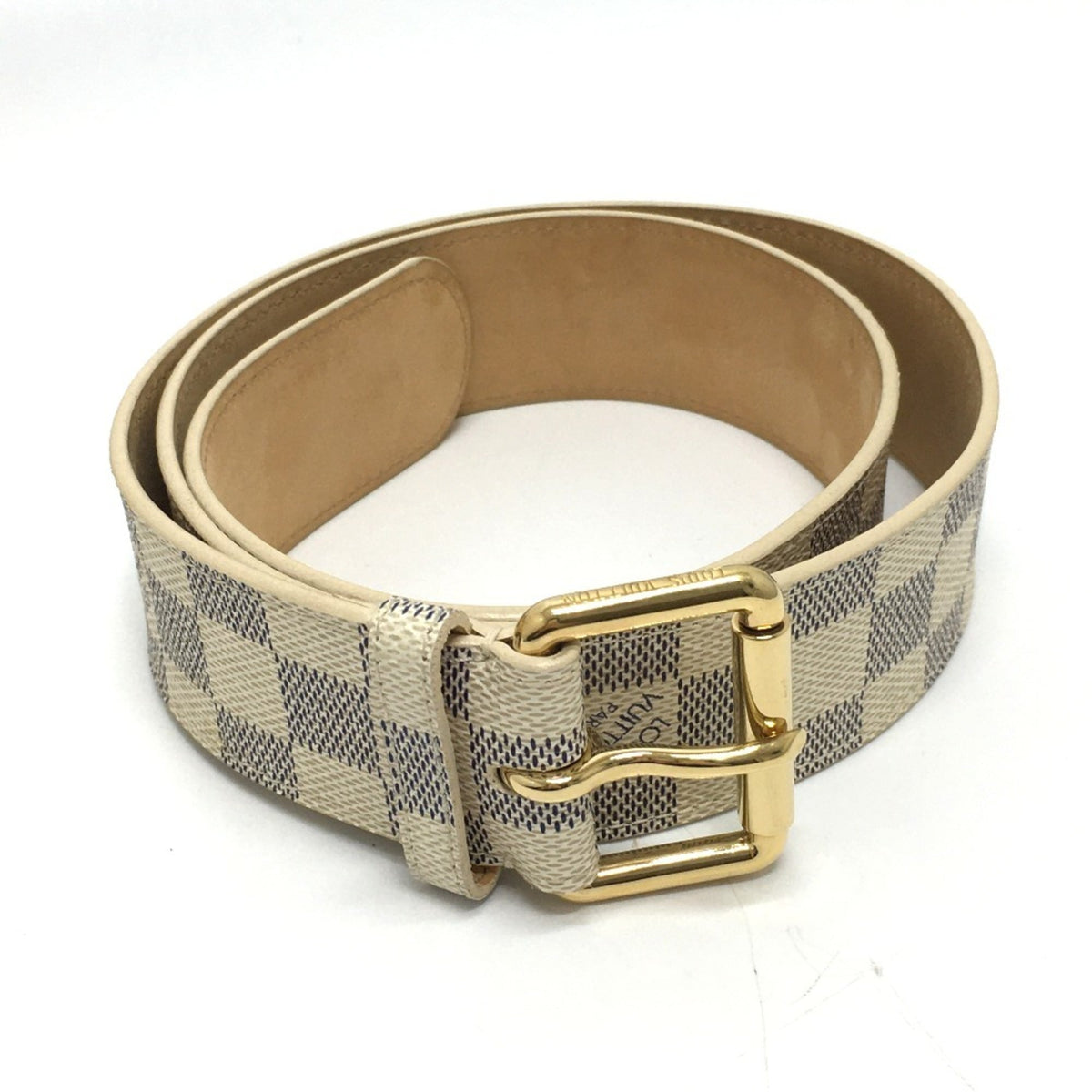 Louis Vuitton White Damier Azur Handbag Pochette Sling Bag (Pre-Owned)