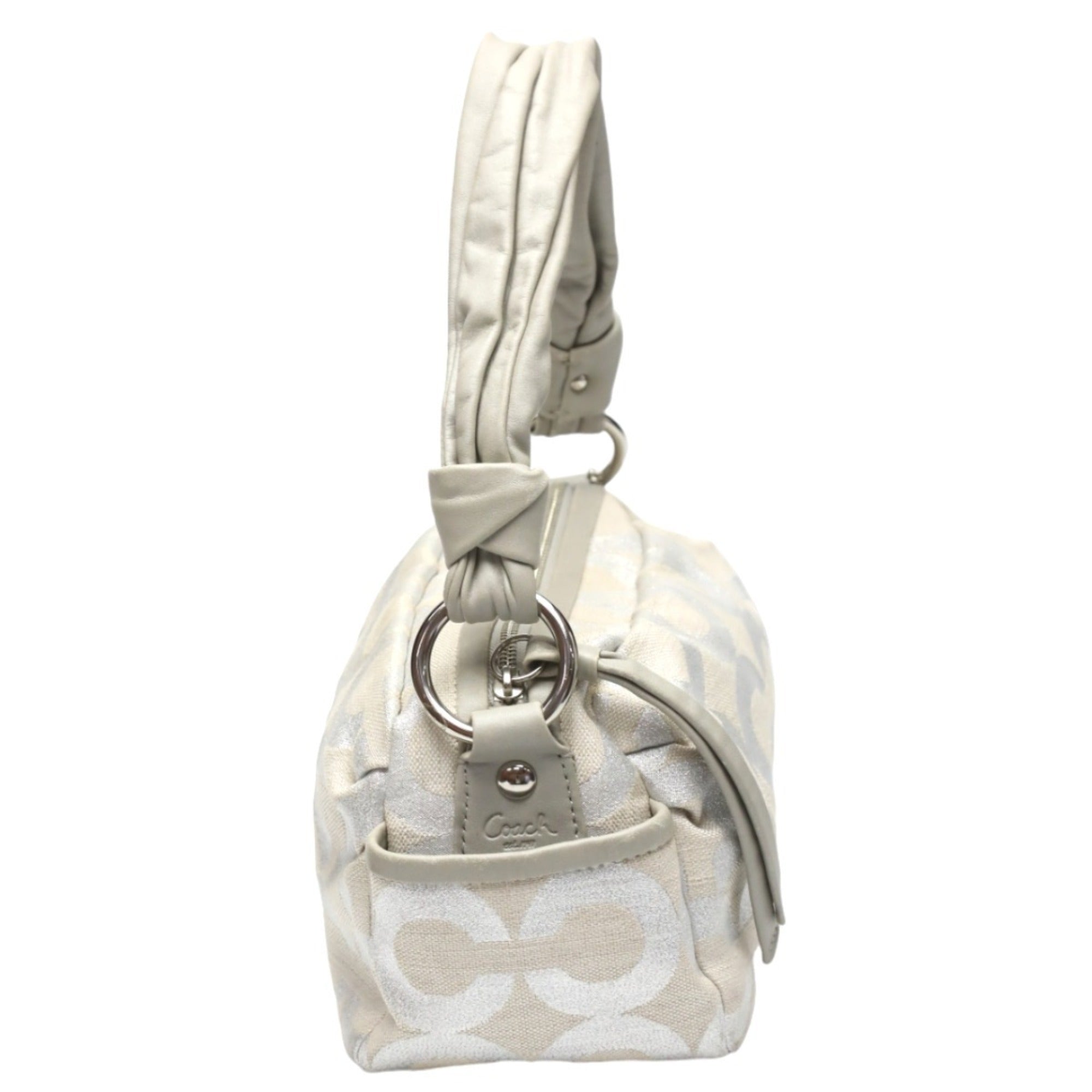 Coach Gray Leather Shoulder Bag (Pre-Owned)