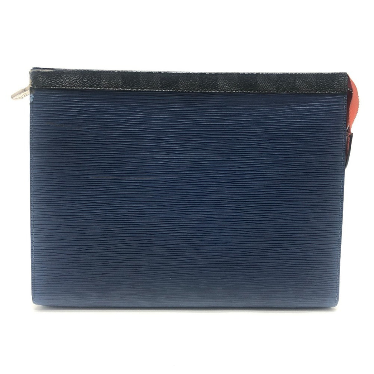Louis Vuitton Blue Damier Graphite Canvas Epi Leather Clutch Bag (Pre-Owned)