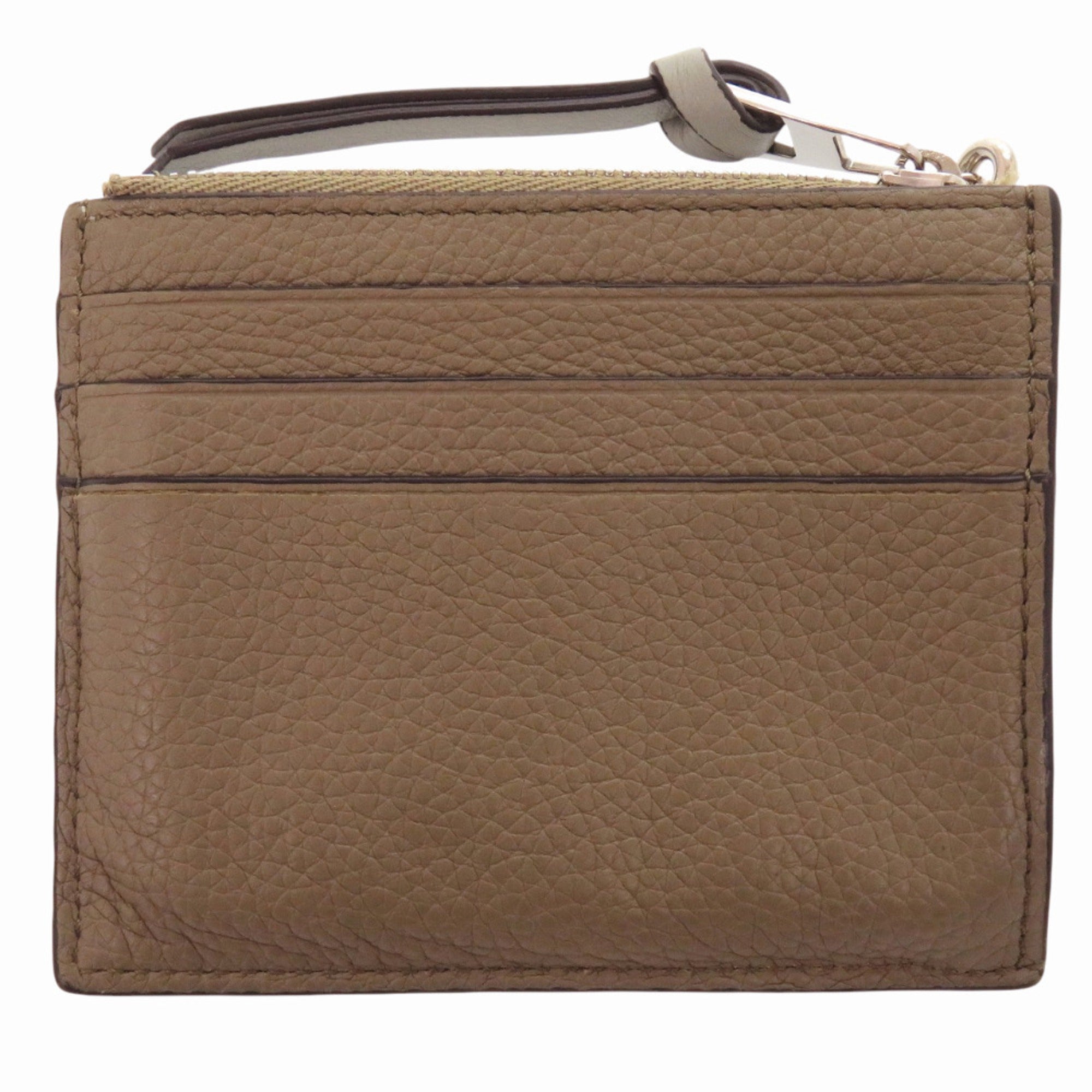 Loewe Khaki Leather Coin Purse/Coin Case (Pre-Owned)