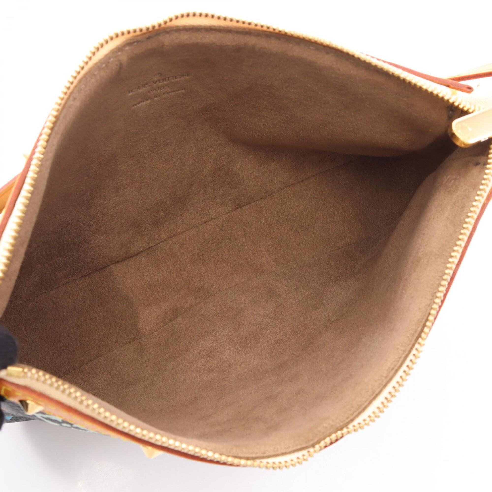 Louis Vuitton Monogram Multicolore Black Coated Canvas Leather Handbag (Pre-Owned)