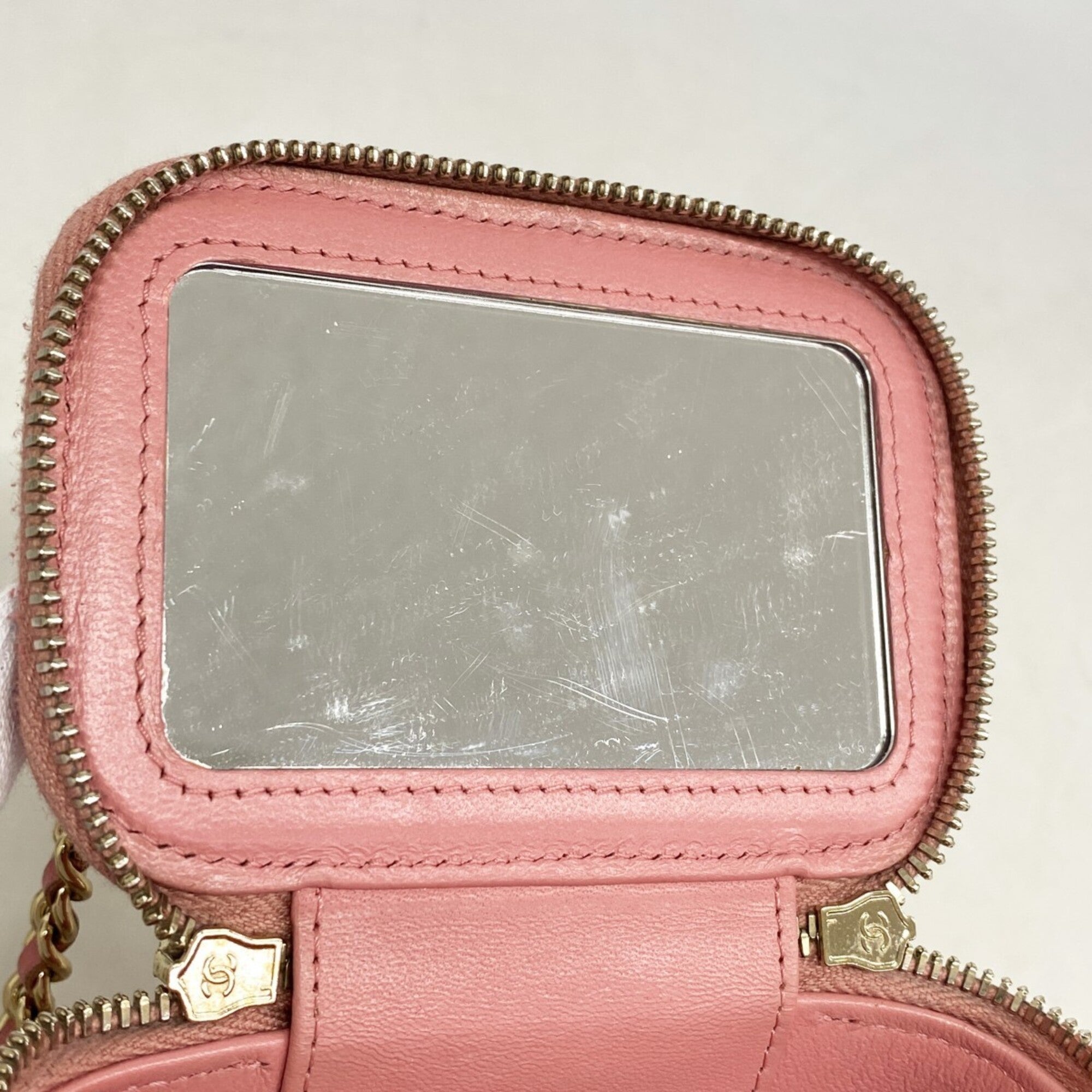 Chanel Pink Leather Vanity Bag (Pre-Owned)