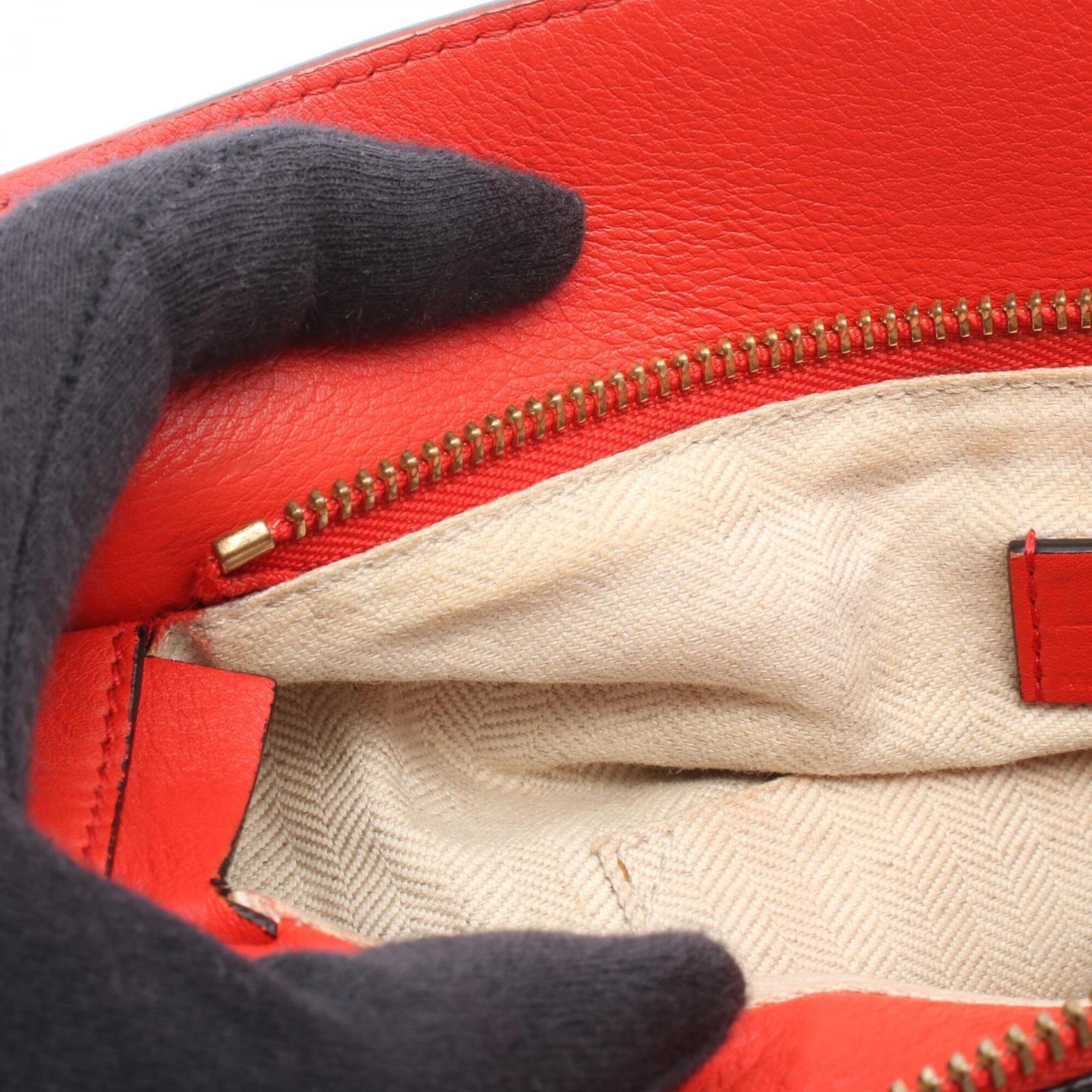 Loewe Red Color Leather Handbag (Pre-Owned)