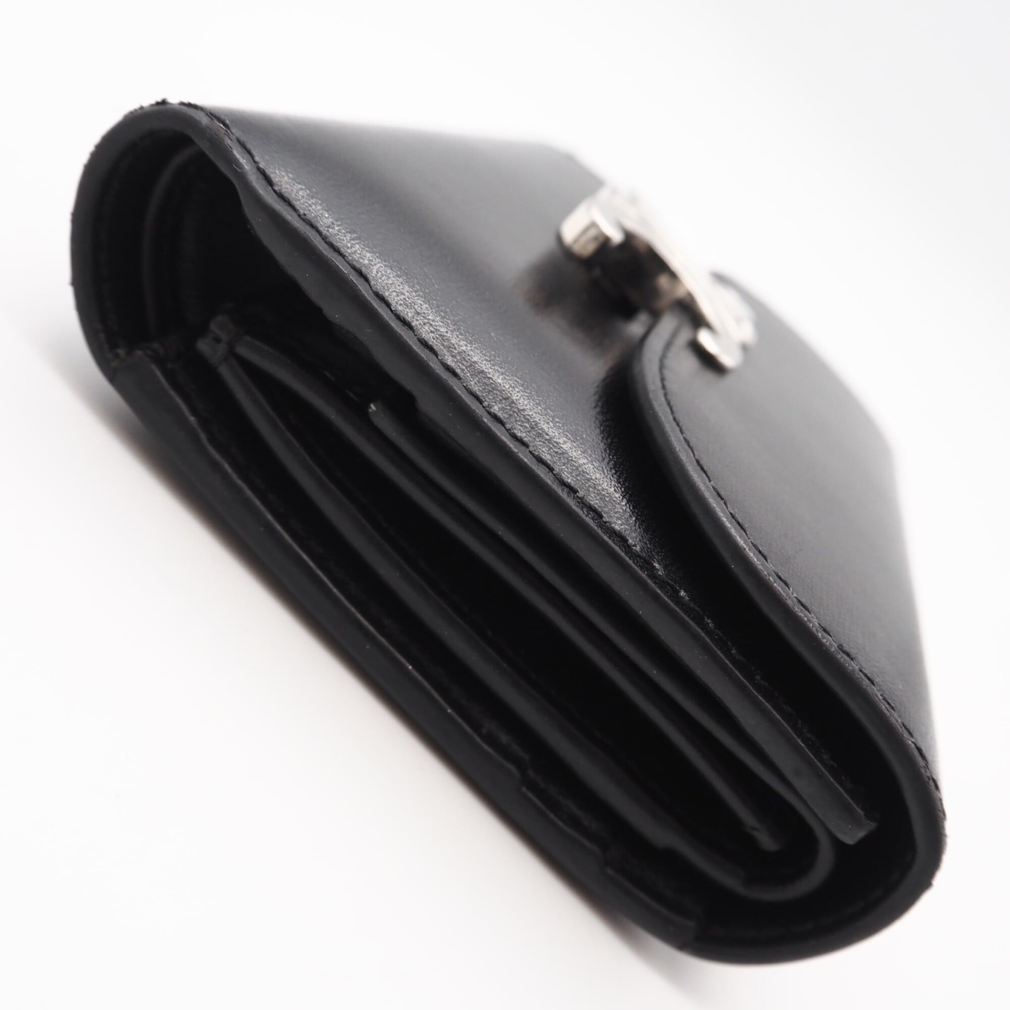 Celine Black Leather Wallet (Tri-Fold) (Pre-Owned)