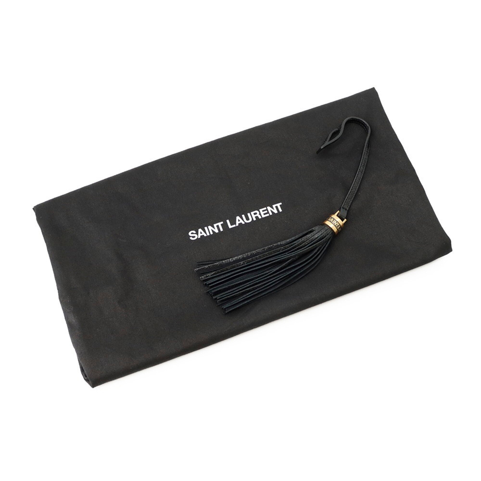Yves Saint Laurent Black Multi-Color Tweed Handbag Shoulder Bag (Pre-Owned)