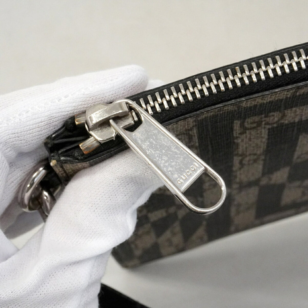 Gucci Black Brown Pvc Clutch Bag (Pre-Owned)