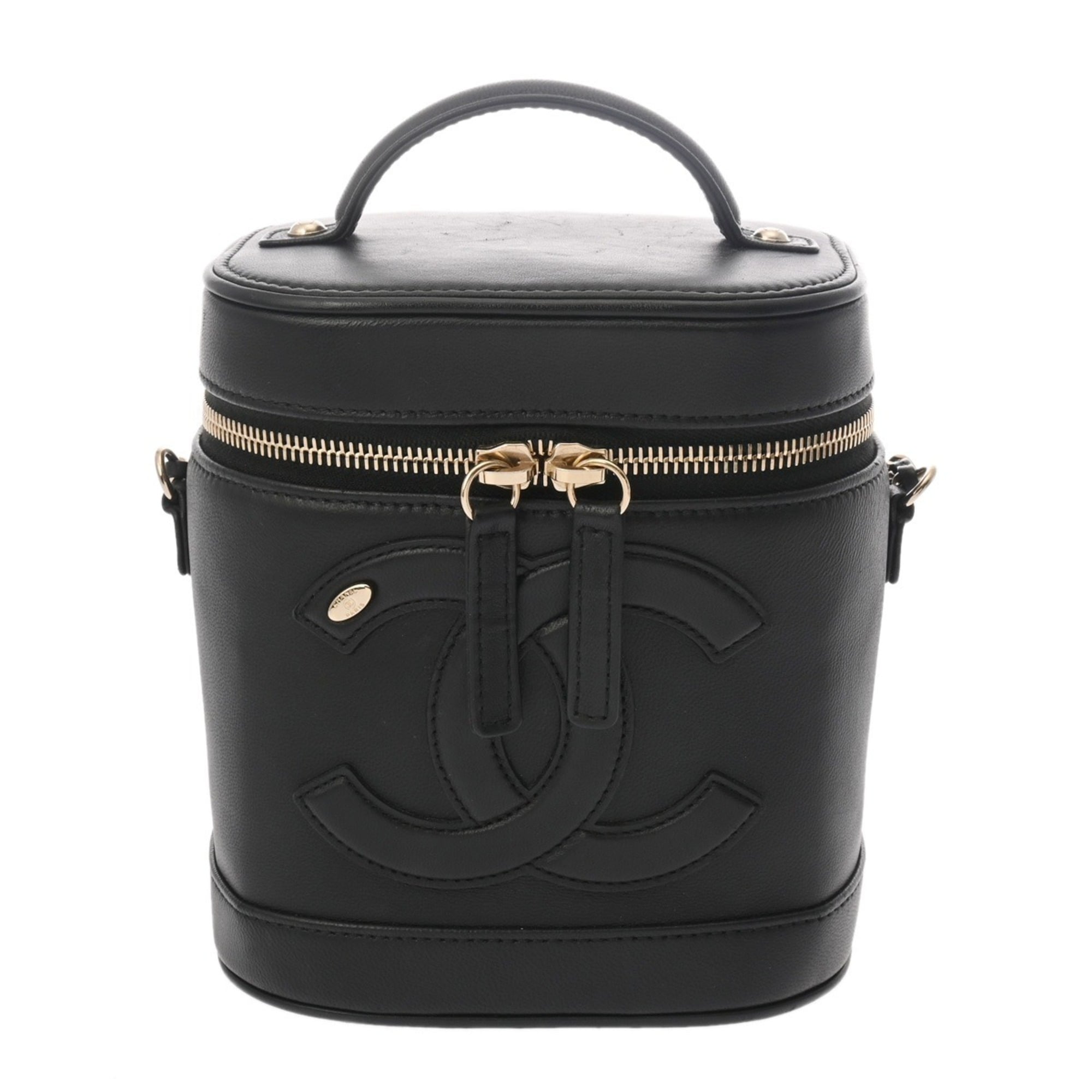 Chanel Black Leather Vanity Bag (Pre-Owned)