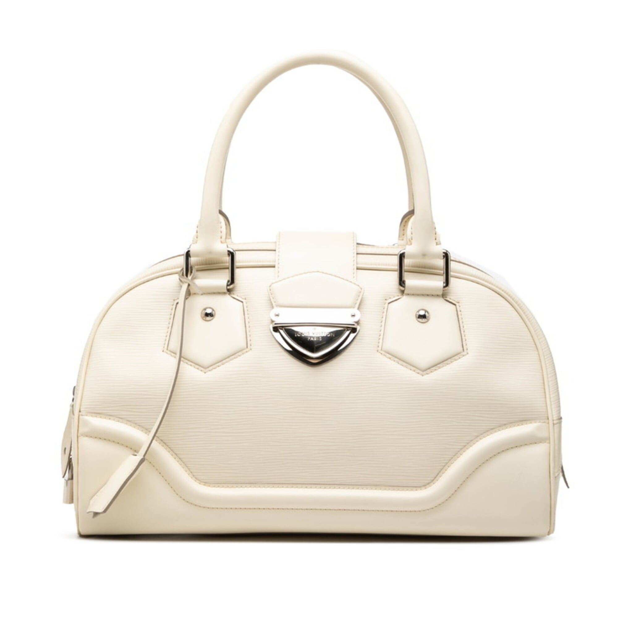 Louis Vuitton Epi Lv Off White White Leather Handbag (Pre-Owned)