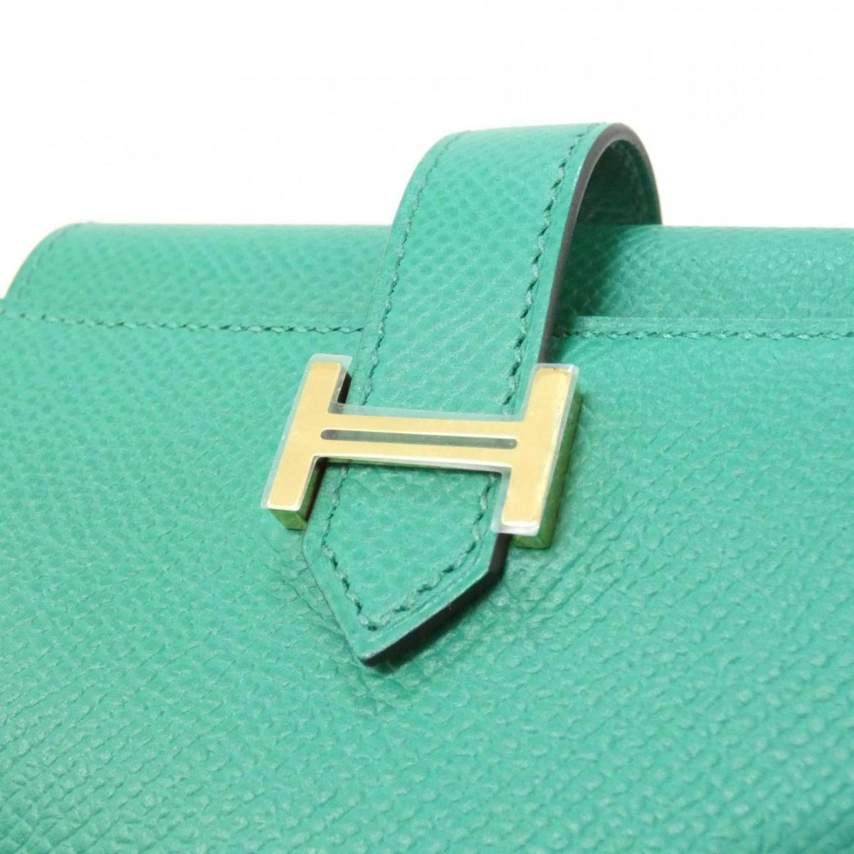 Hermes Green Epsom Leather Wallet (Tri-Fold) (Pre-Owned)