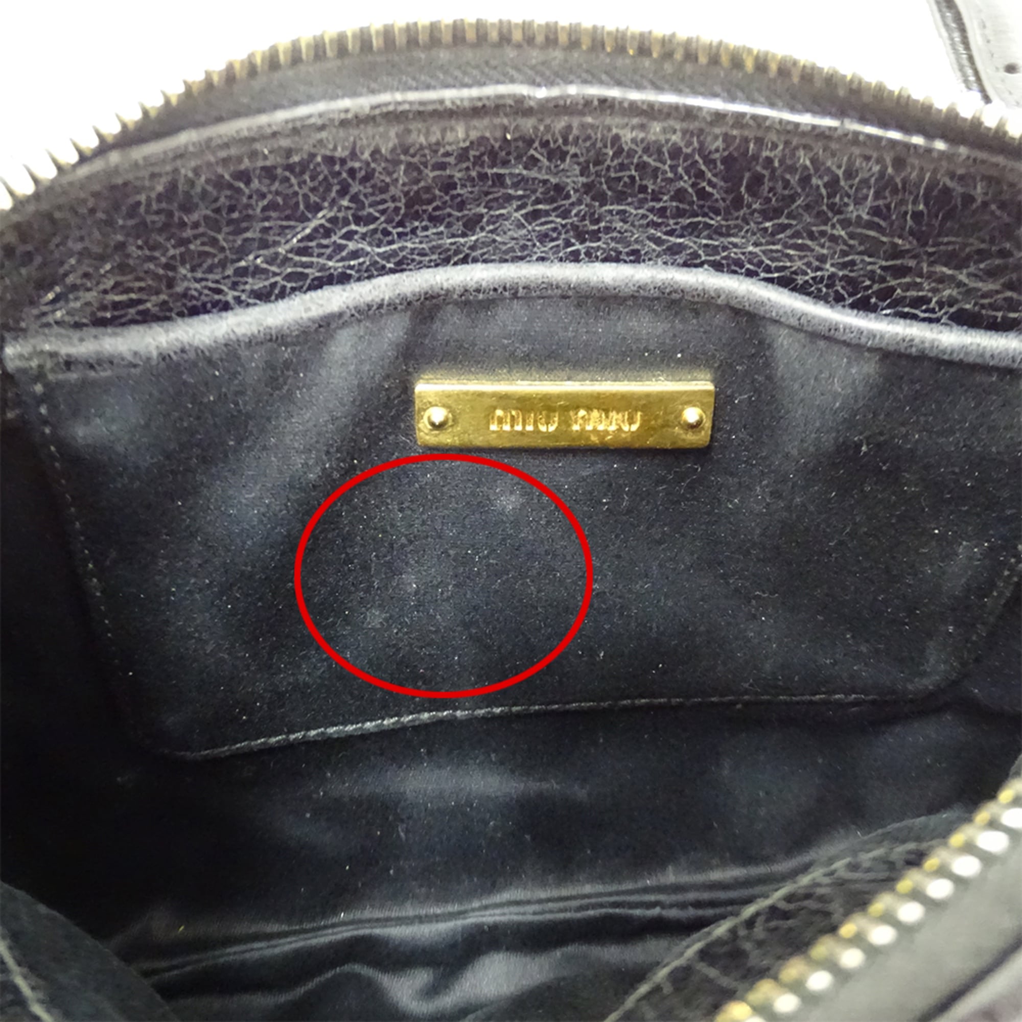 Miu Miu Black Leather Handbag Shoulder Bag (Pre-Owned)