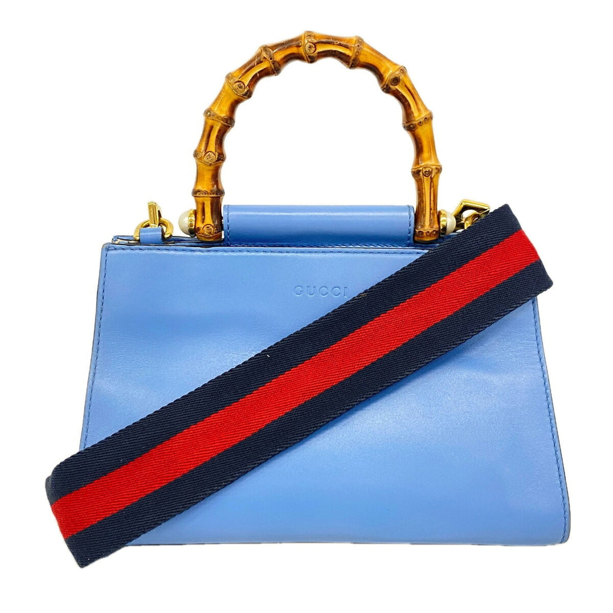 Gucci Sky Blue Leather Handbag (Pre-Owned)