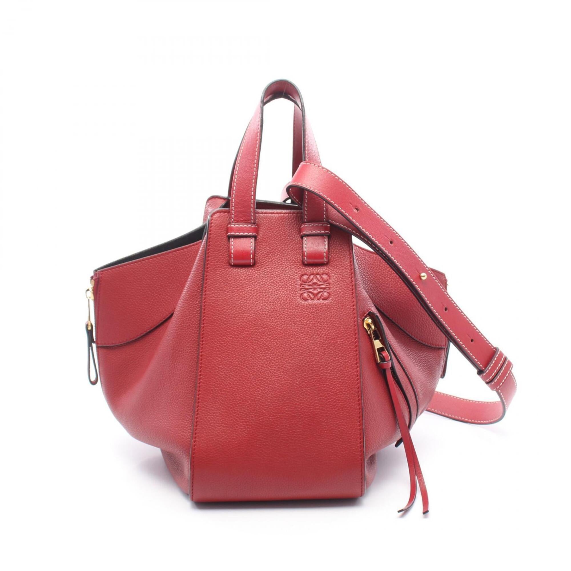 Loewe Hammock Red Color Leather Handbag (Pre-Owned)