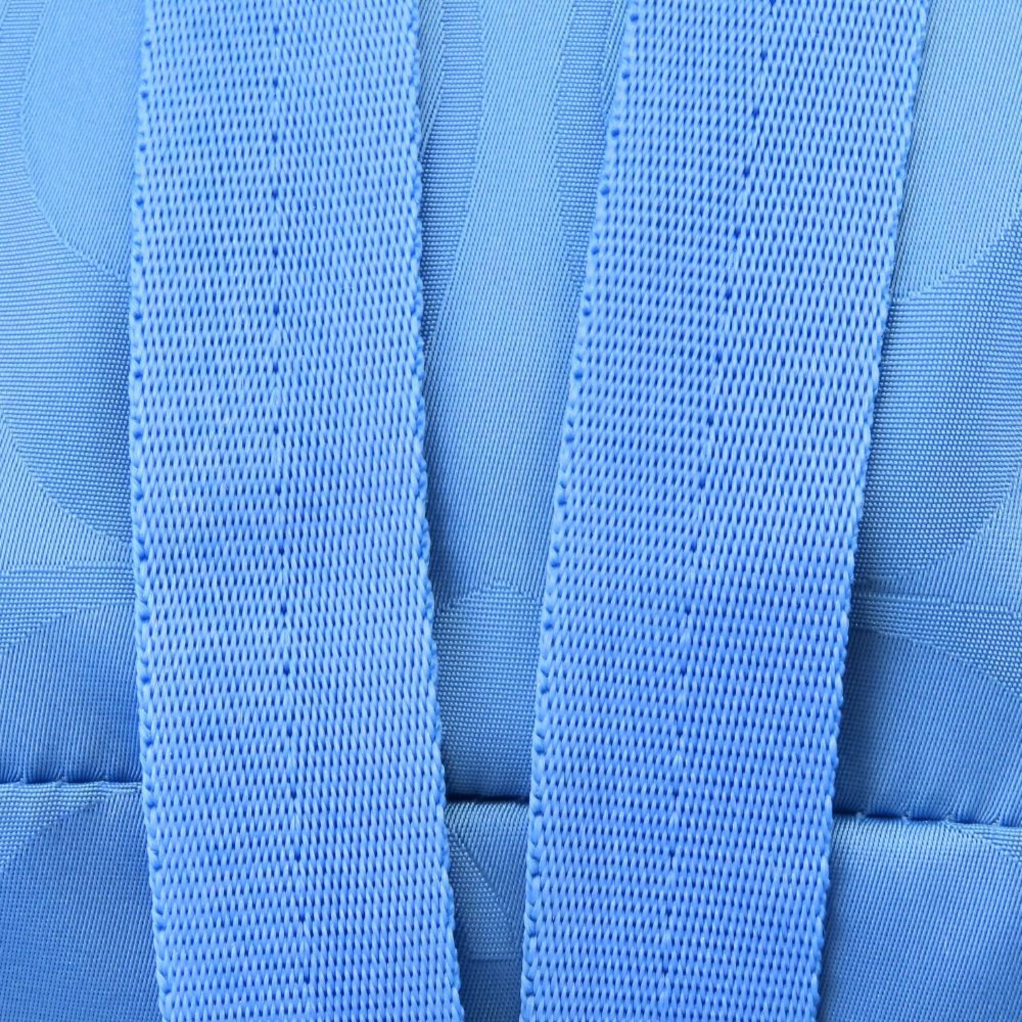 Coach Signature Blue Nylon Leather Backpack (Pre-Owned)