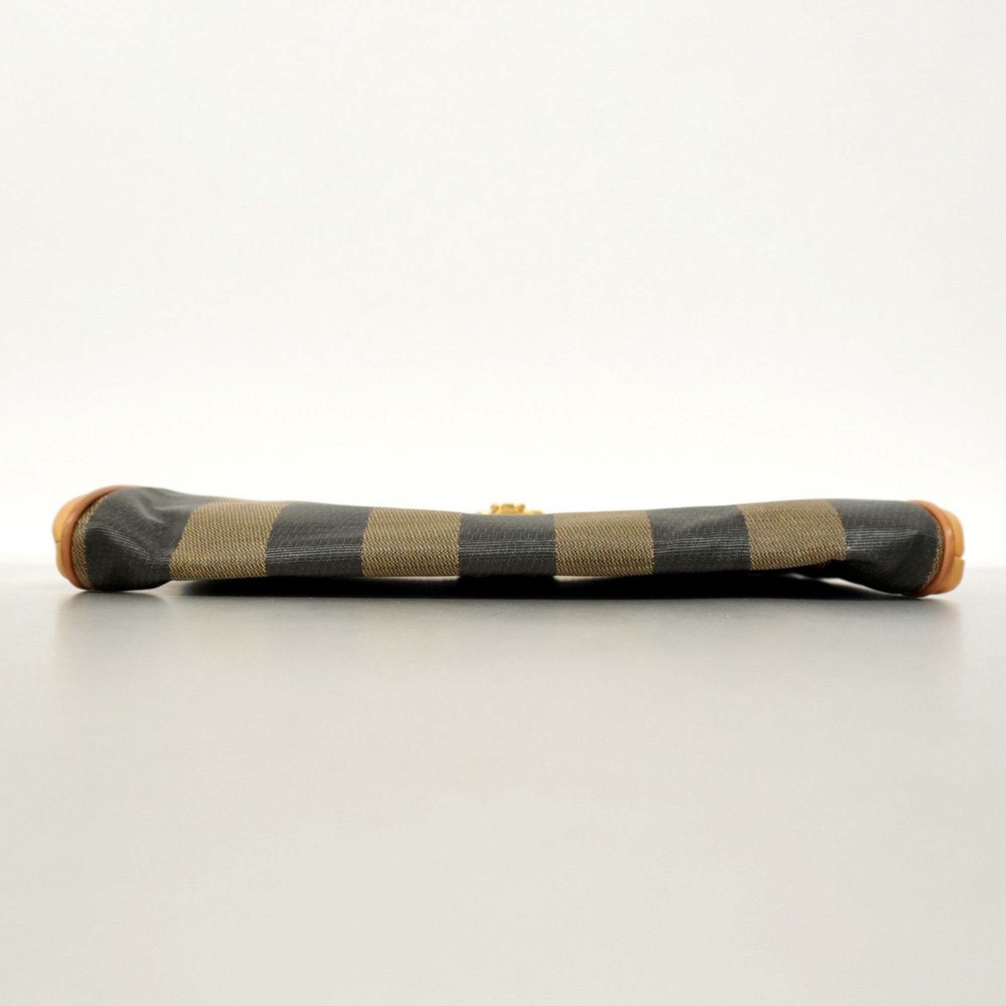 Fendi Beige Black Pvc Clutch Bag (Pre-Owned)