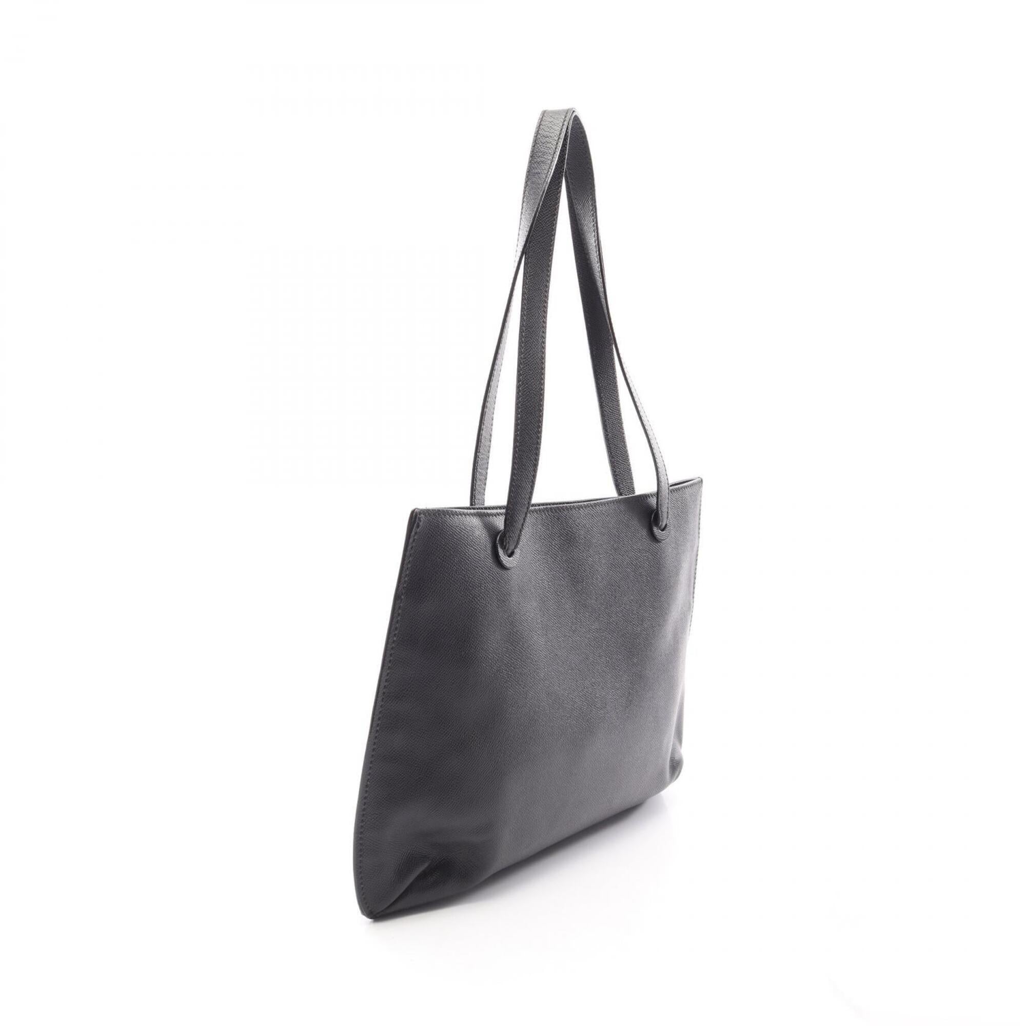 Chanel Black Grained Calfskin Handbag Tote Bag (Pre-Owned)