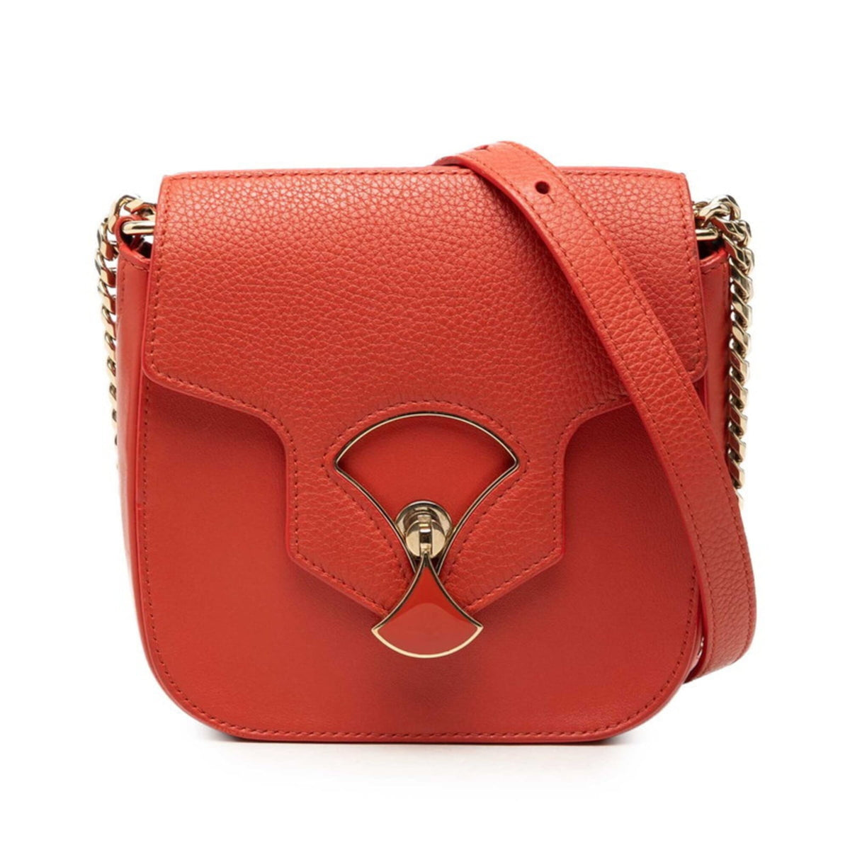 Bvlgari Orange Leather Shoulder Bag (Pre-Owned)