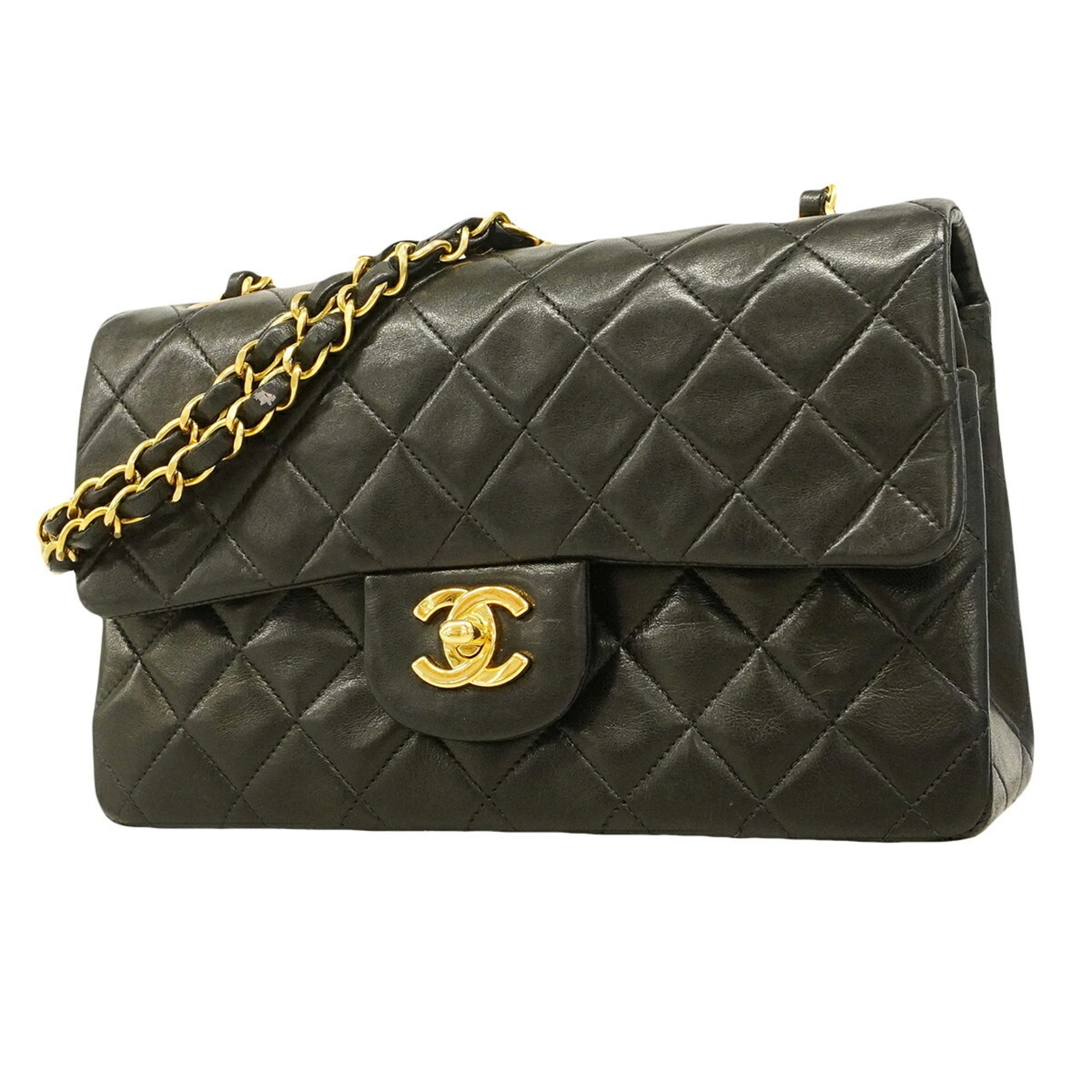 Chanel Black Leather Shoulder Bag (Pre-Owned)