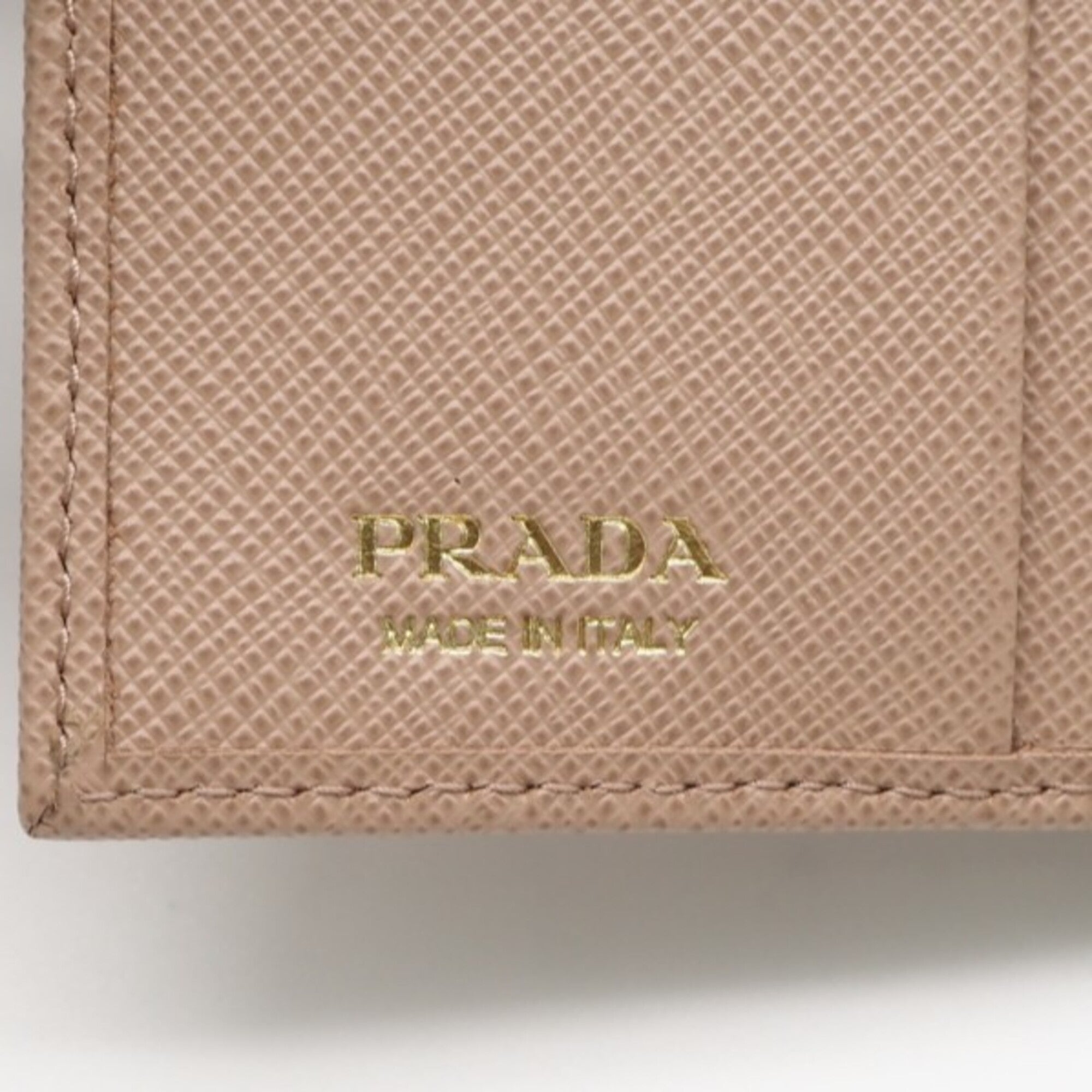 Prada Saffiano Beige Saffiano Wallet (Bi-Fold) (Pre-Owned)