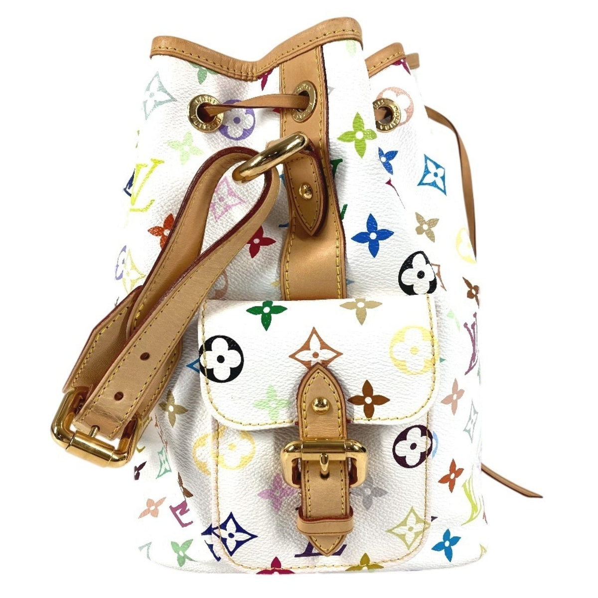 Louis Vuitton Blanc White Monogram Multicolore Shoulder Bag (Pre-Owned)