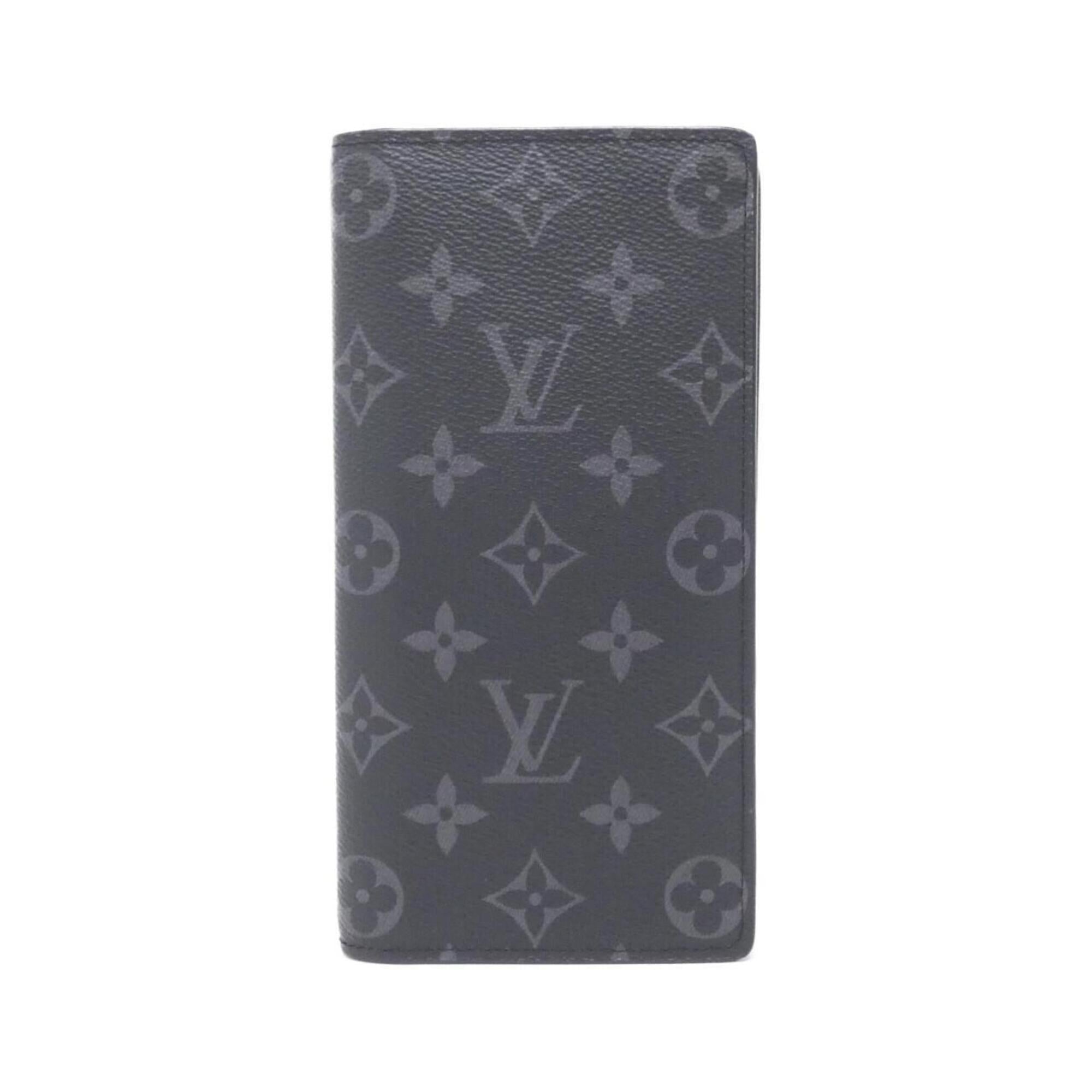 Louis Vuitton Monogram Eclipse Black Coated Canvas Long Wallet (Bi-Fold) (Pre-Owned)