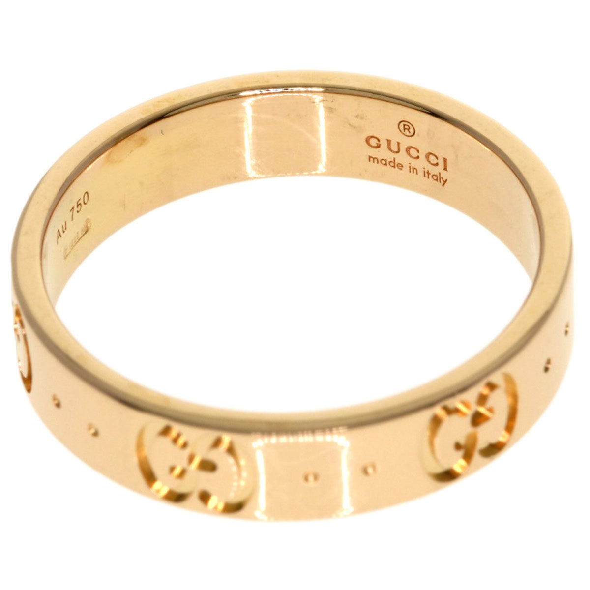 Gucci Icon Pink Gold (18K) Band Ring (Pre-Owned)