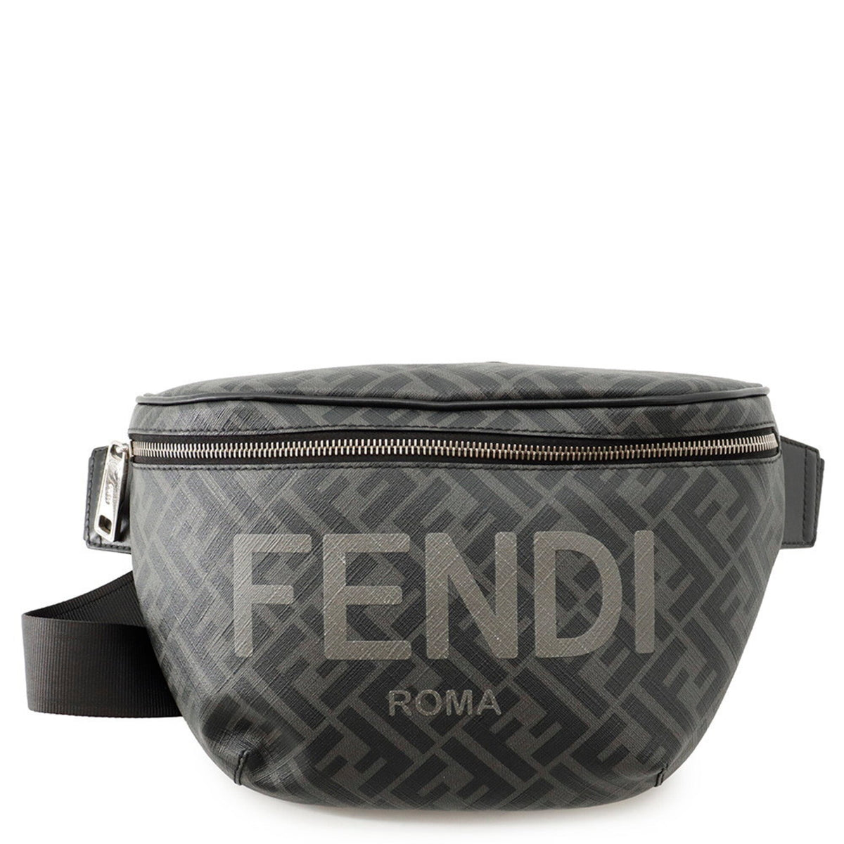 Fendi Zucca Gray Pvc Handbag Sling Bag (Pre-Owned)