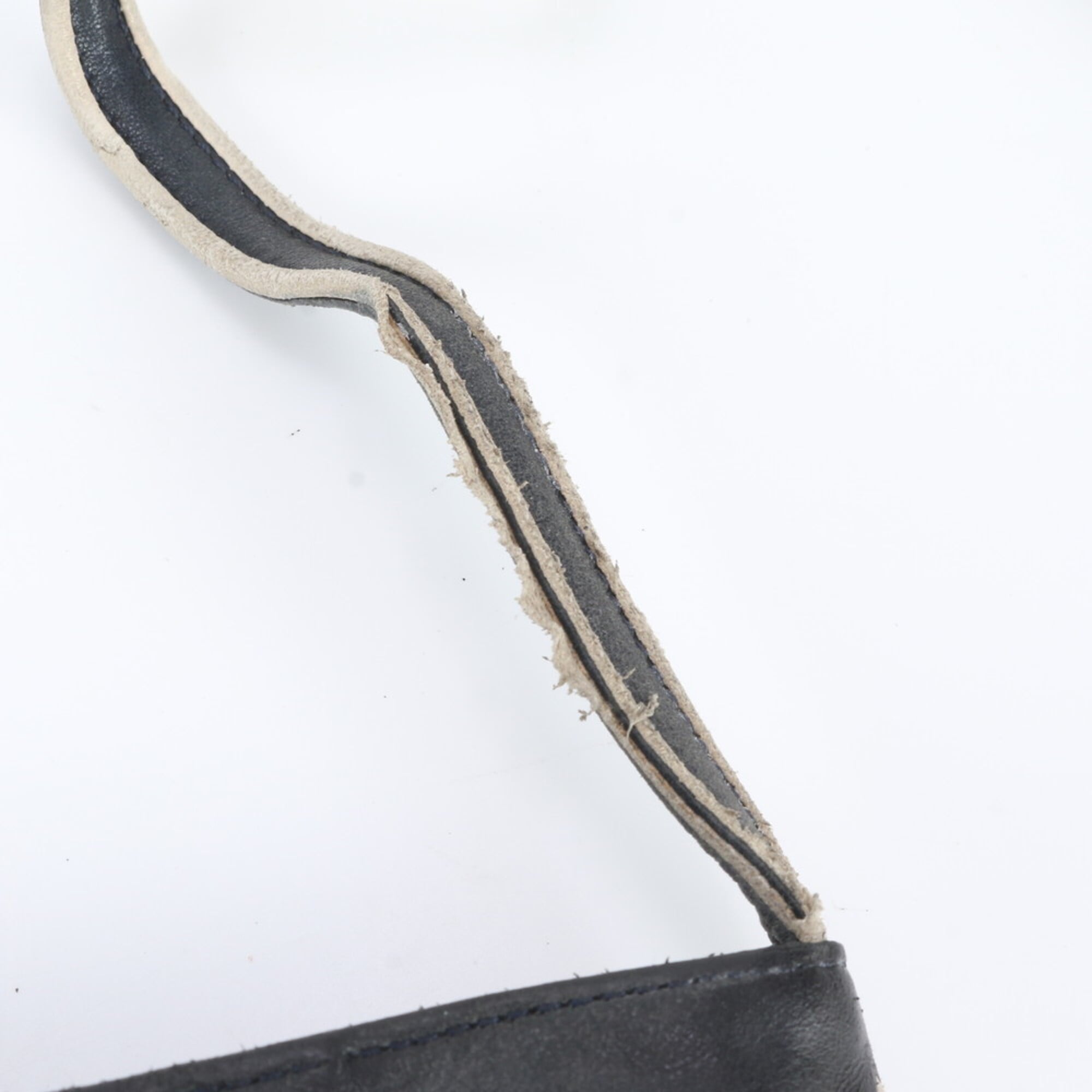 Loewe Black White Leather Crossbody Bag Pochette Shoulder Bag Tote Bag (Pre-Owned)