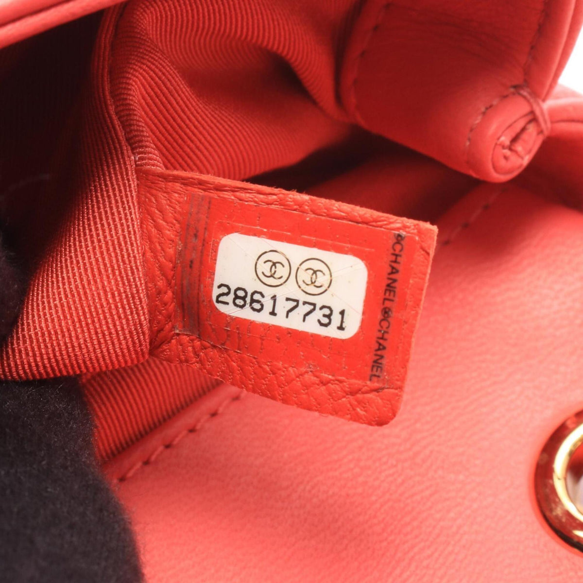 Chanel Pink Red Color Leather Handbag Shoulder Bag (Pre-Owned)