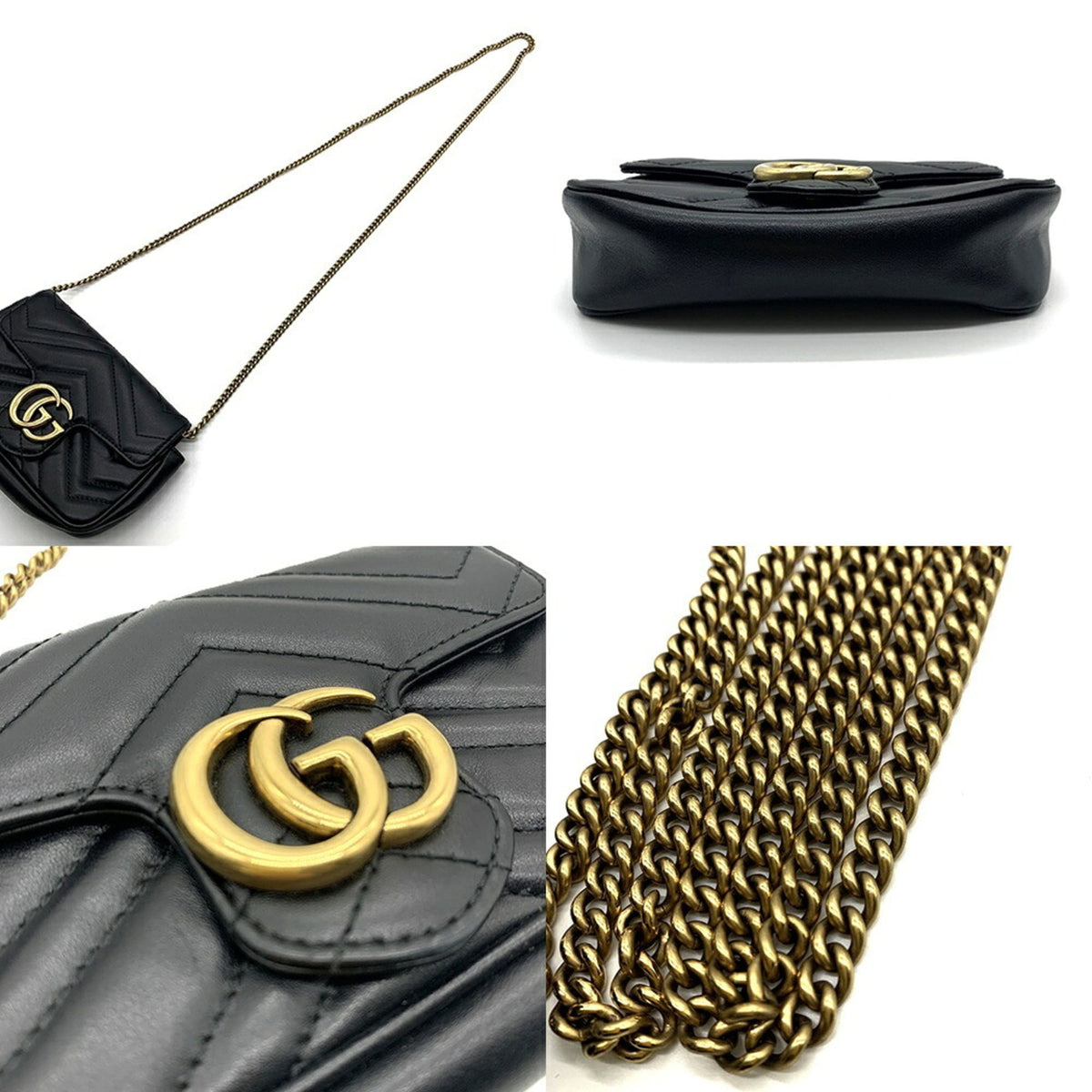 Gucci Black Quilting Shoulder Bag (Pre-Owned)
